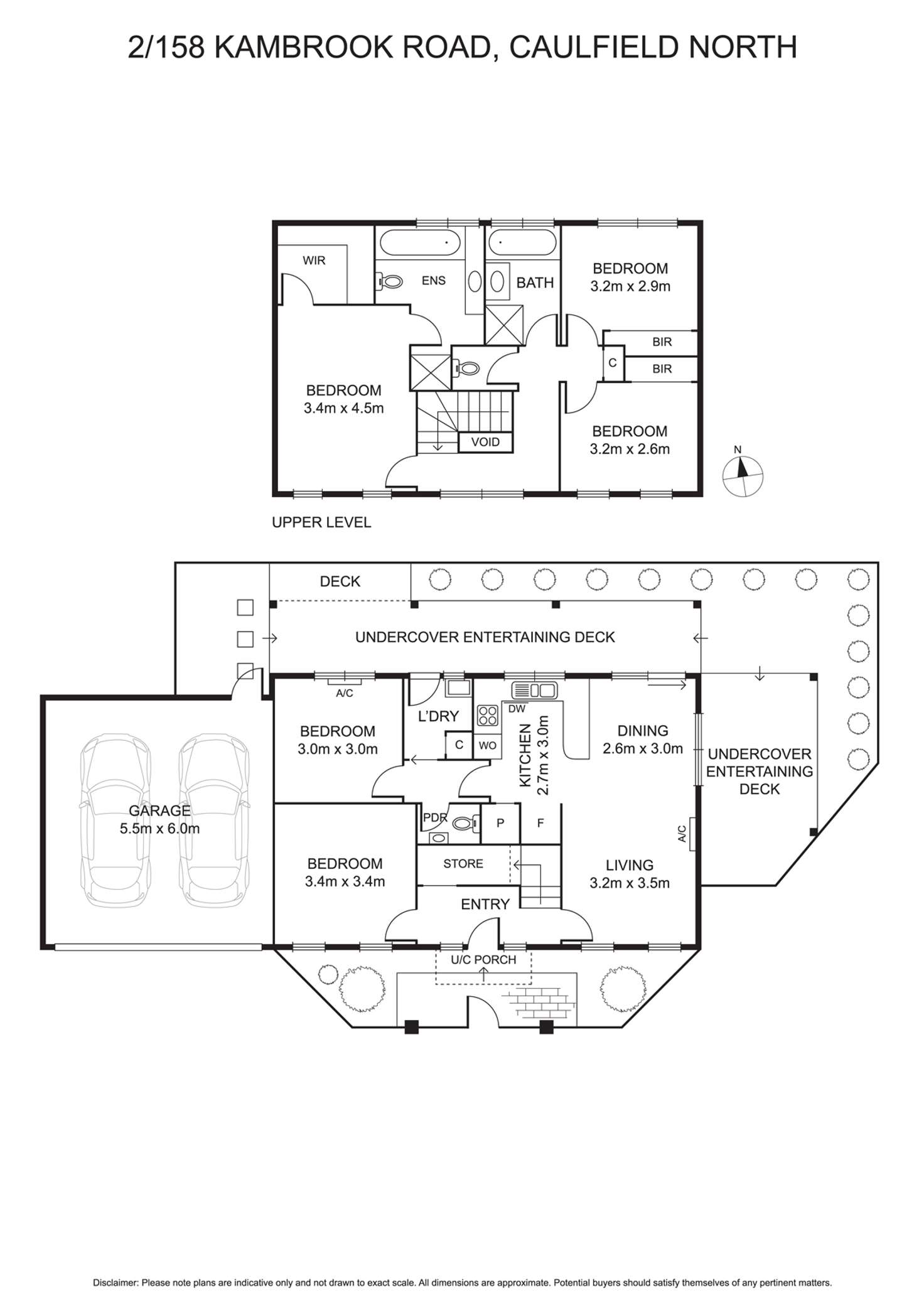 Floorplan of Homely unit listing, 2/158 Kambrook Road, Caulfield North VIC 3161