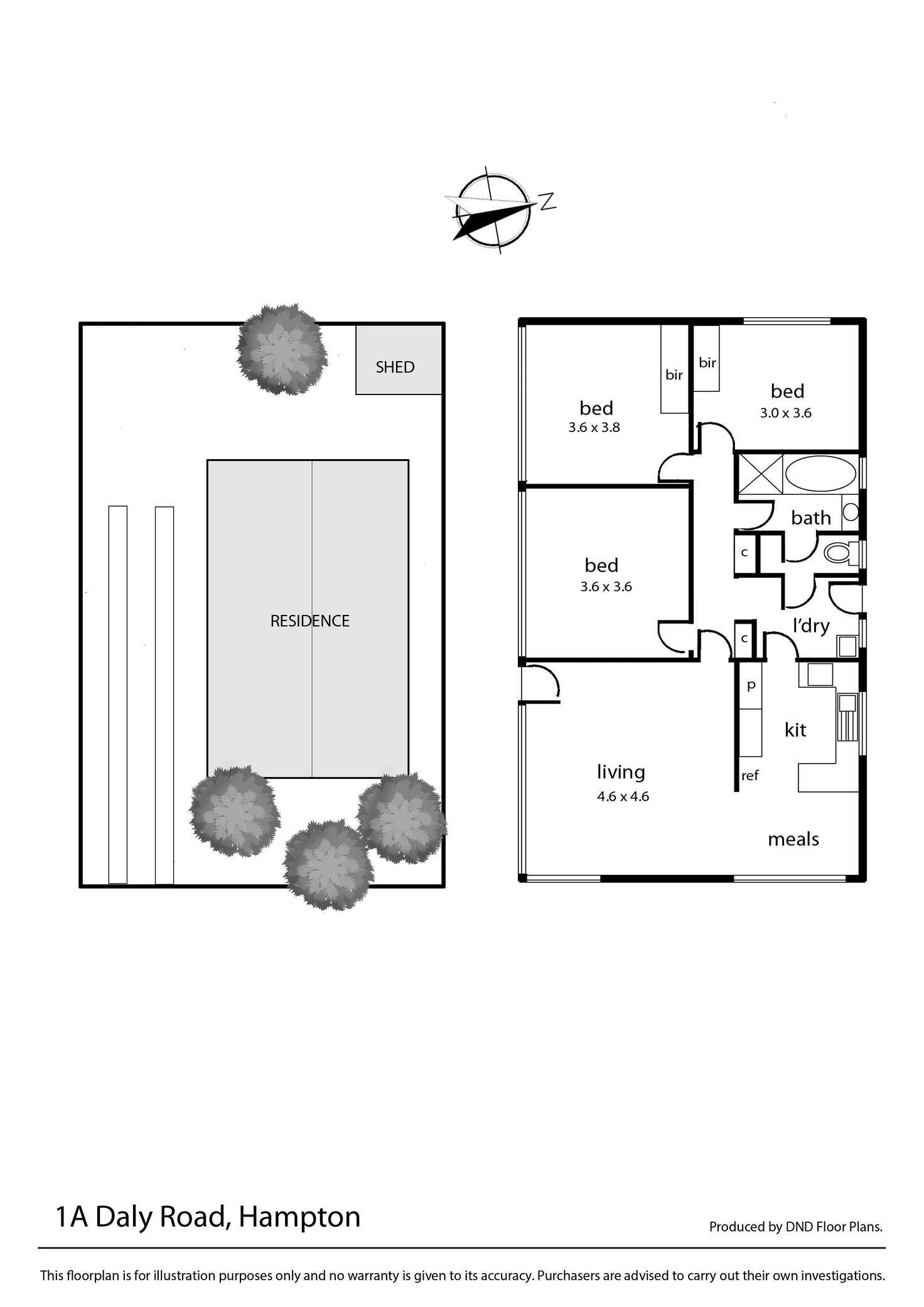 Floorplan of Homely house listing, 1A Daly Road, Hampton VIC 3188