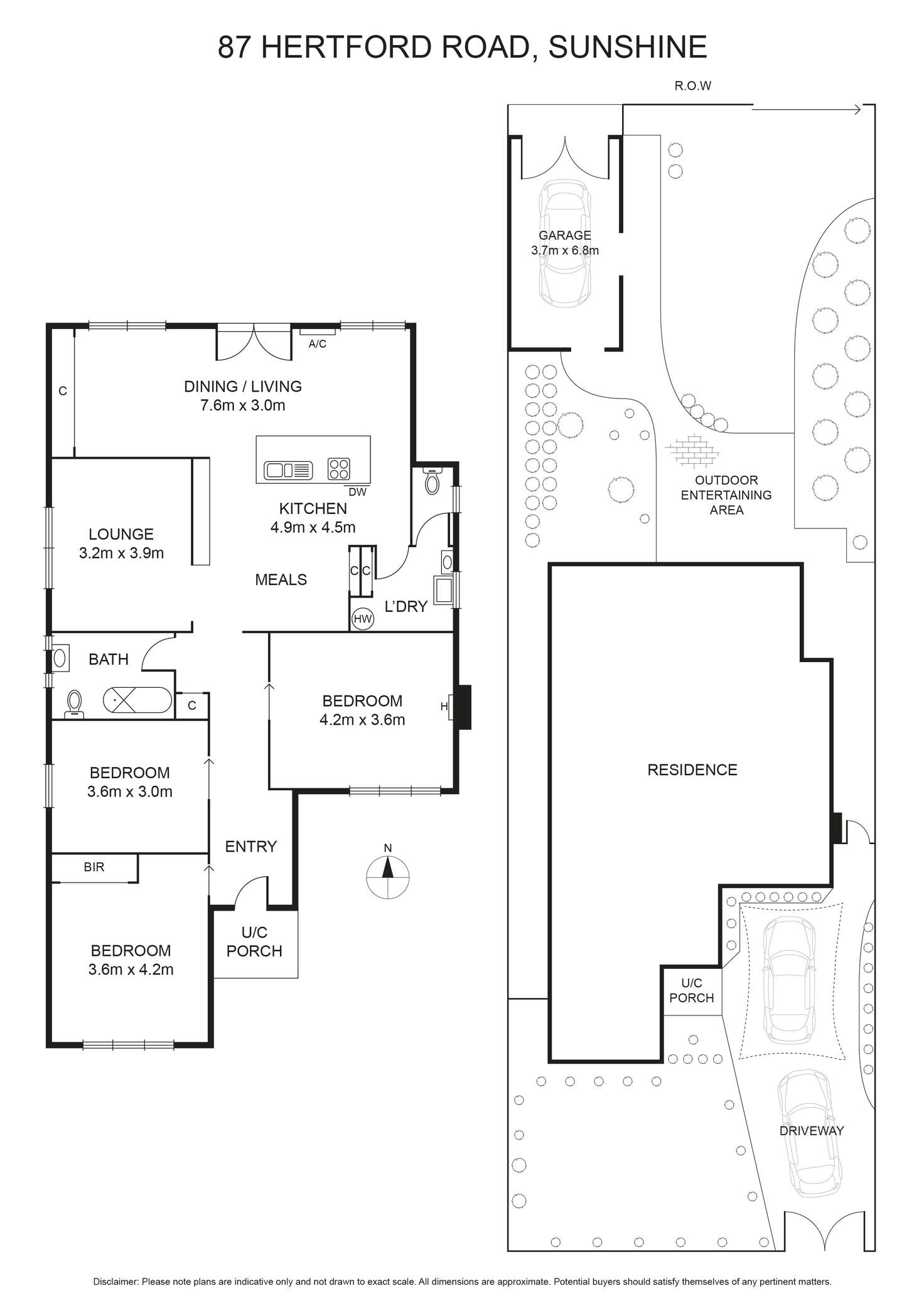 Floorplan of Homely house listing, 87 Hertford Road, Sunshine VIC 3020