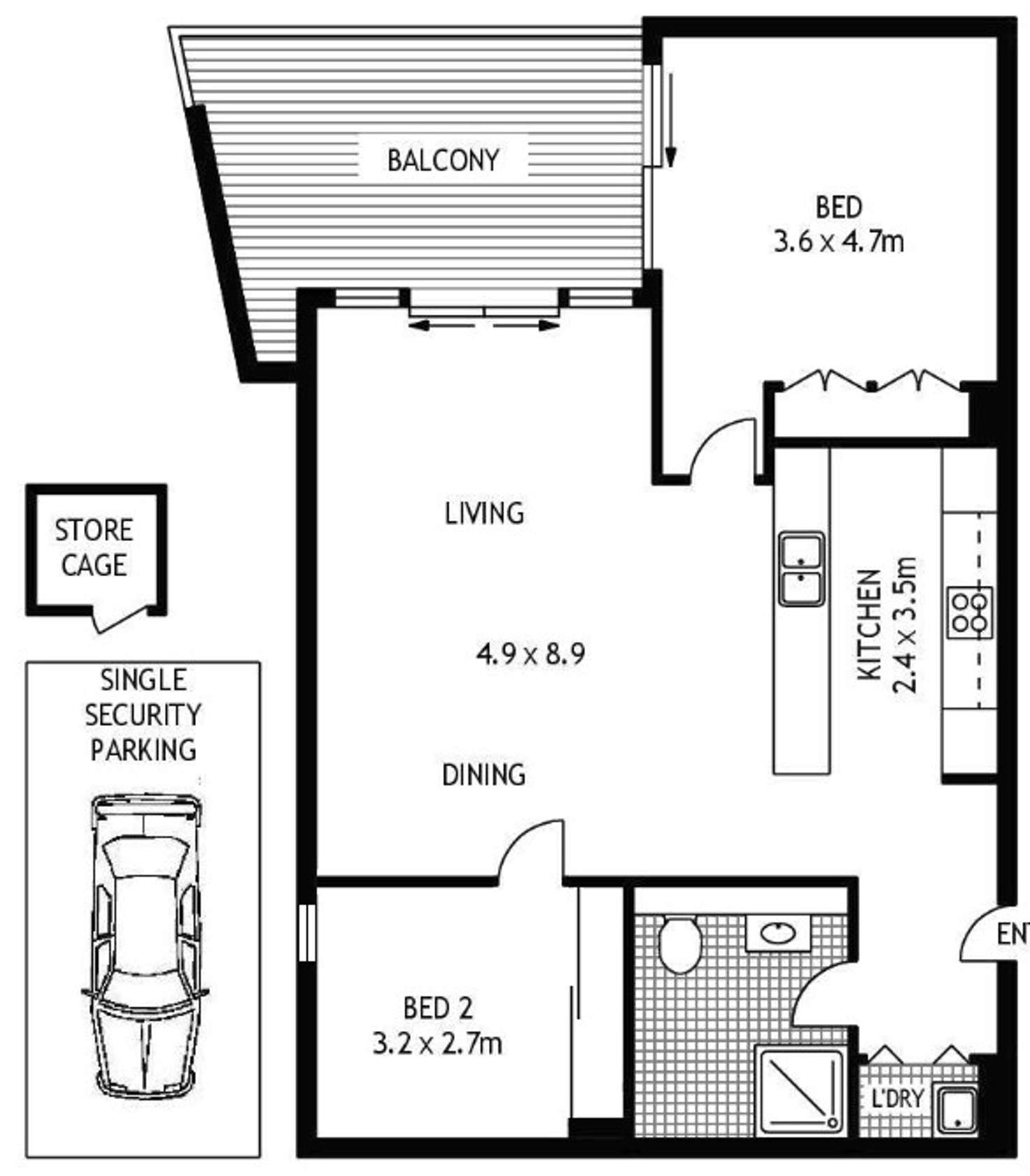 Floorplan of Homely apartment listing, 1007/248 Coward Street, Mascot NSW 2020
