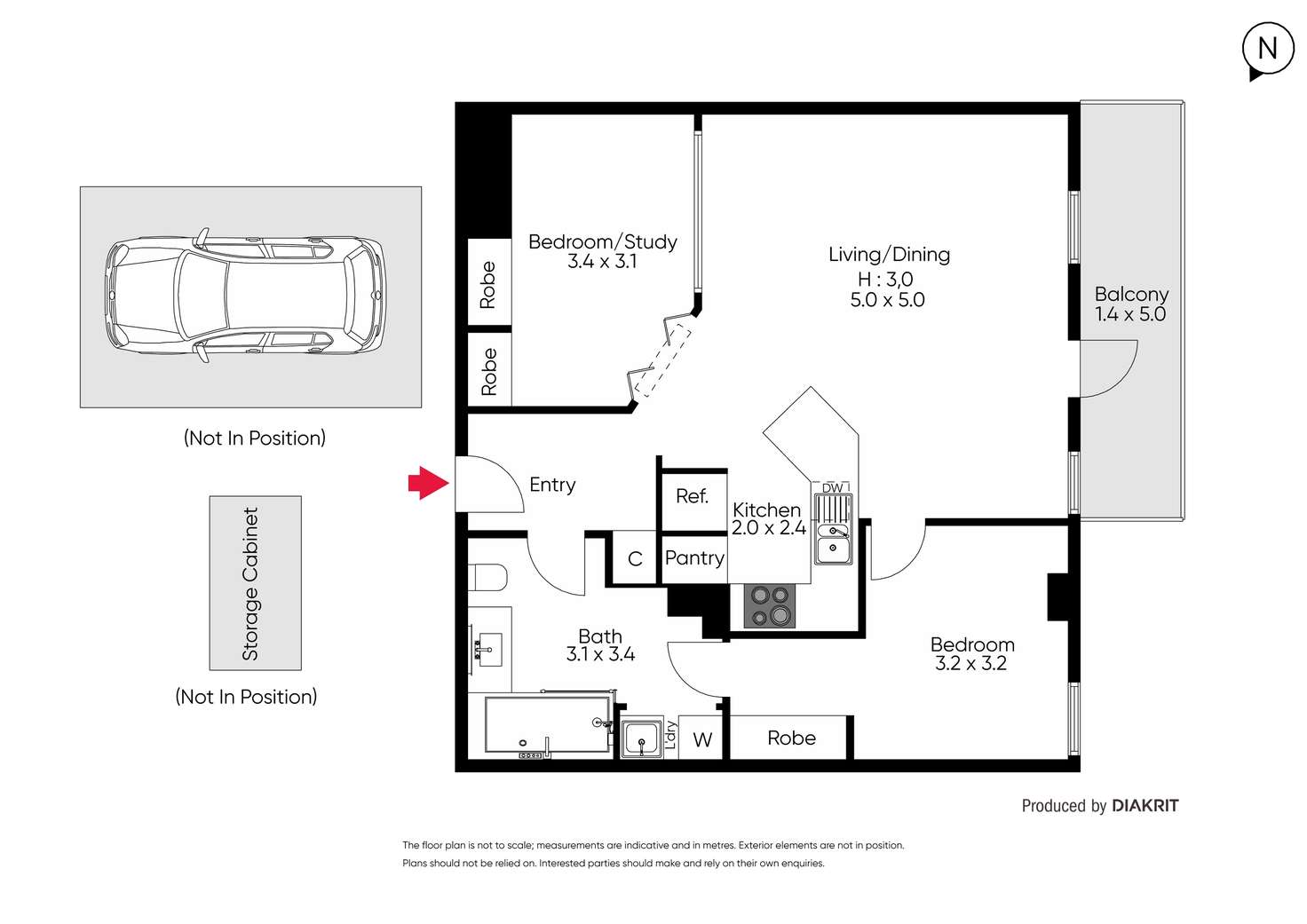 Floorplan of Homely apartment listing, 308/402-408 La Trobe Street, Melbourne VIC 3000