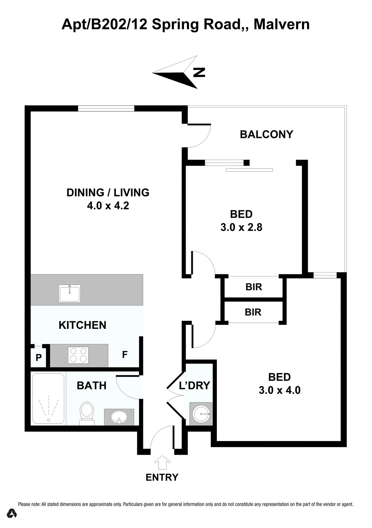 Floorplan of Homely apartment listing, B202/12 Spring Road, Malvern VIC 3144