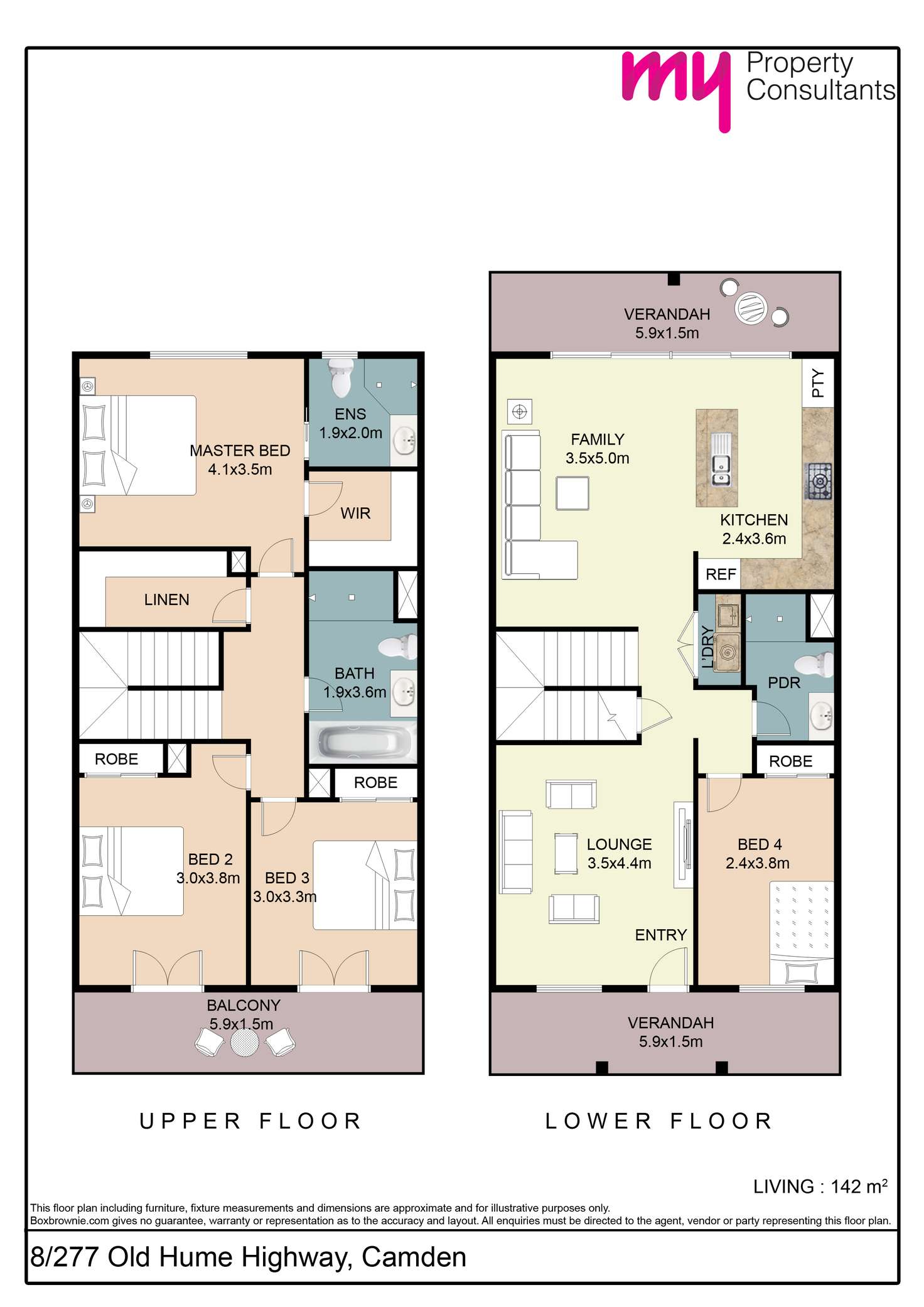 Floorplan of Homely townhouse listing, 8/2 Wire Lane, Camden South NSW 2570