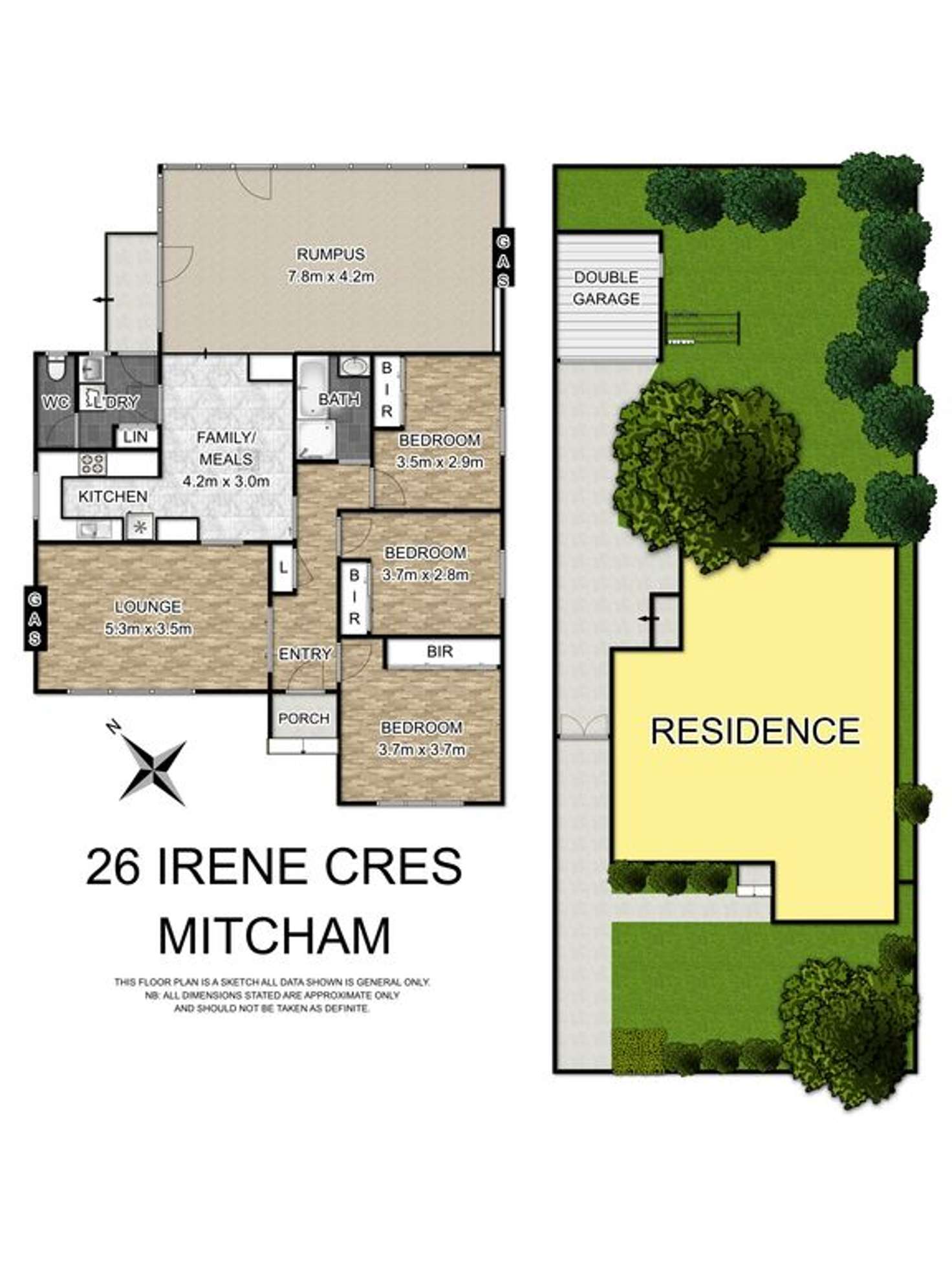 Floorplan of Homely house listing, 26 Irene Crescent, Mitcham VIC 3132