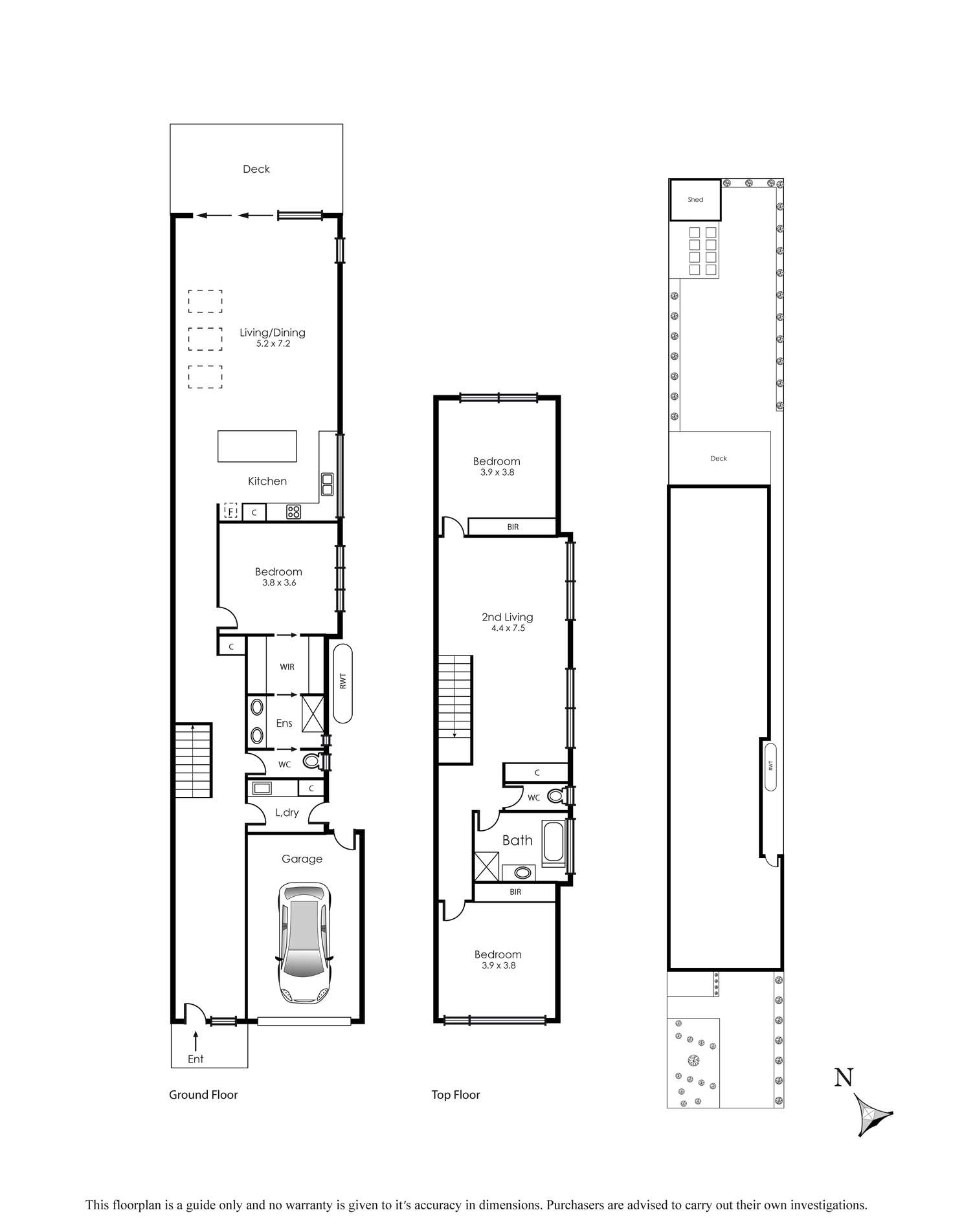 Floorplan of Homely townhouse listing, 21B Haig Avenue, Edithvale VIC 3196
