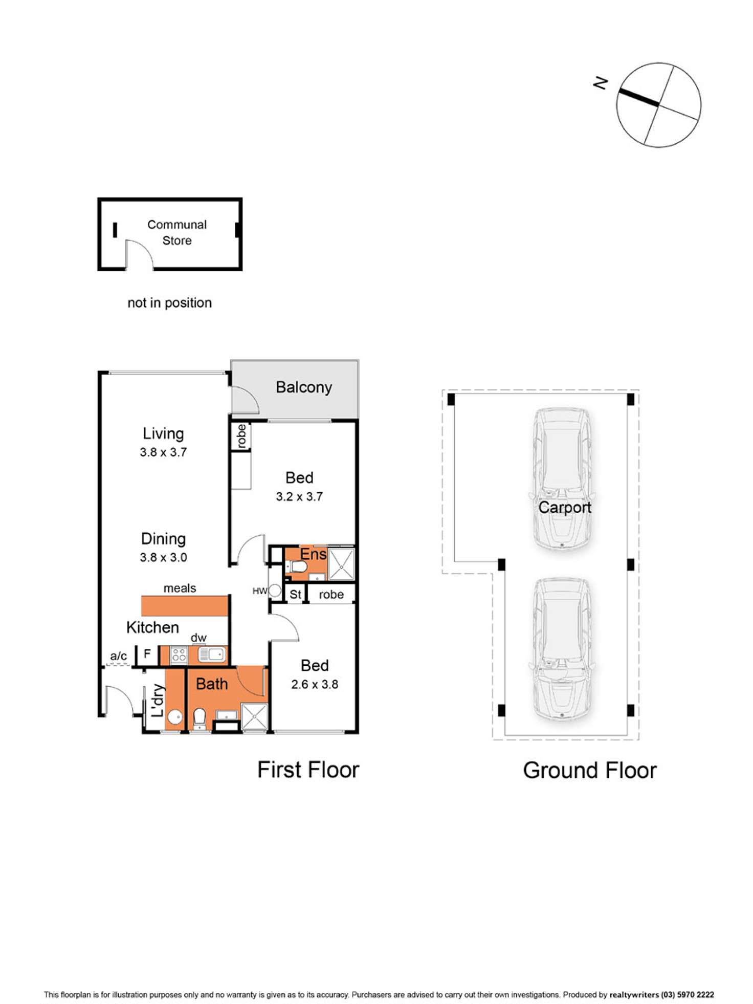 Floorplan of Homely apartment listing, 1/1 Hotham Road, Sorrento VIC 3943