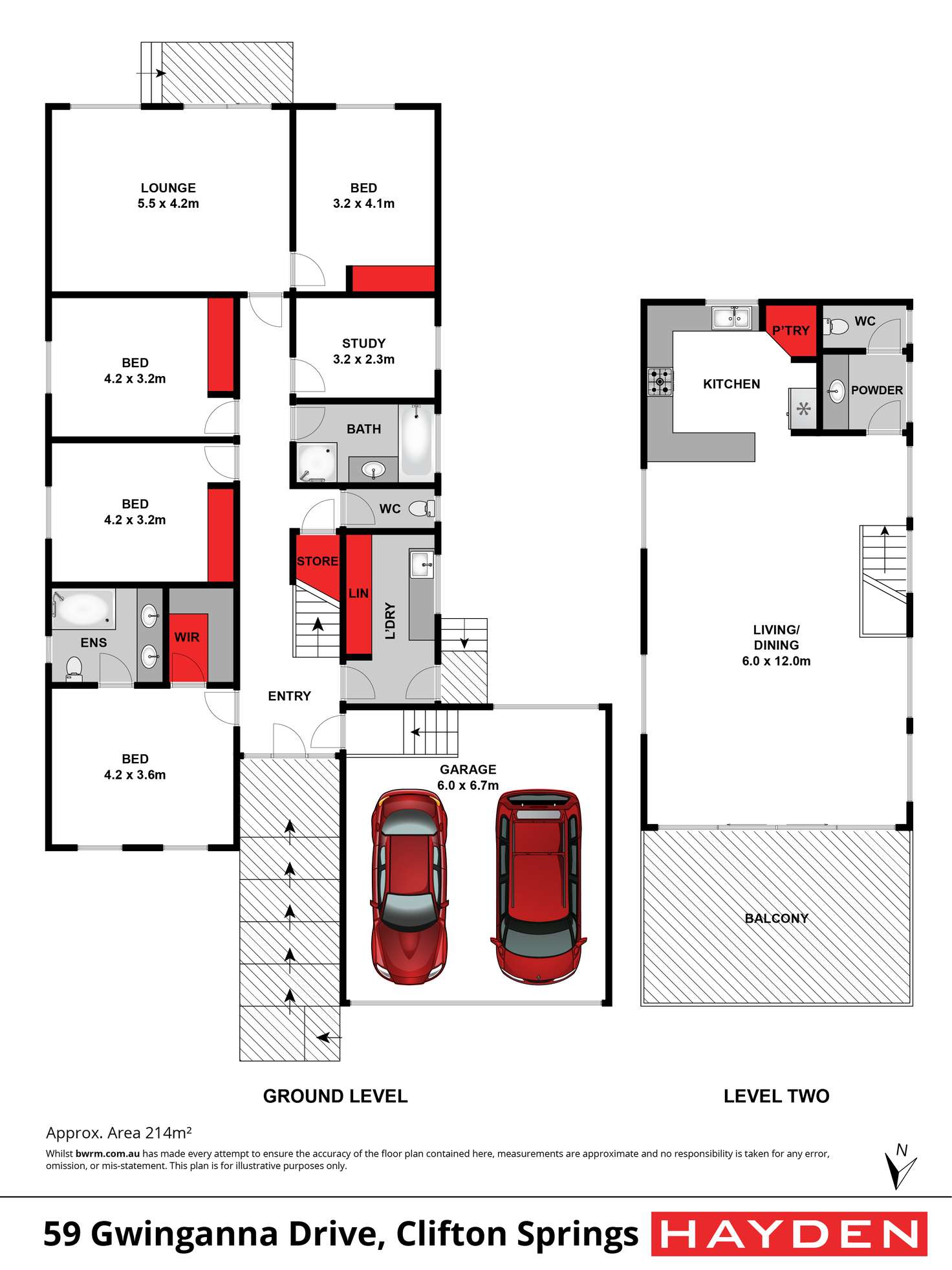 Floorplan of Homely house listing, 59 Gwinganna Drive, Clifton Springs VIC 3222