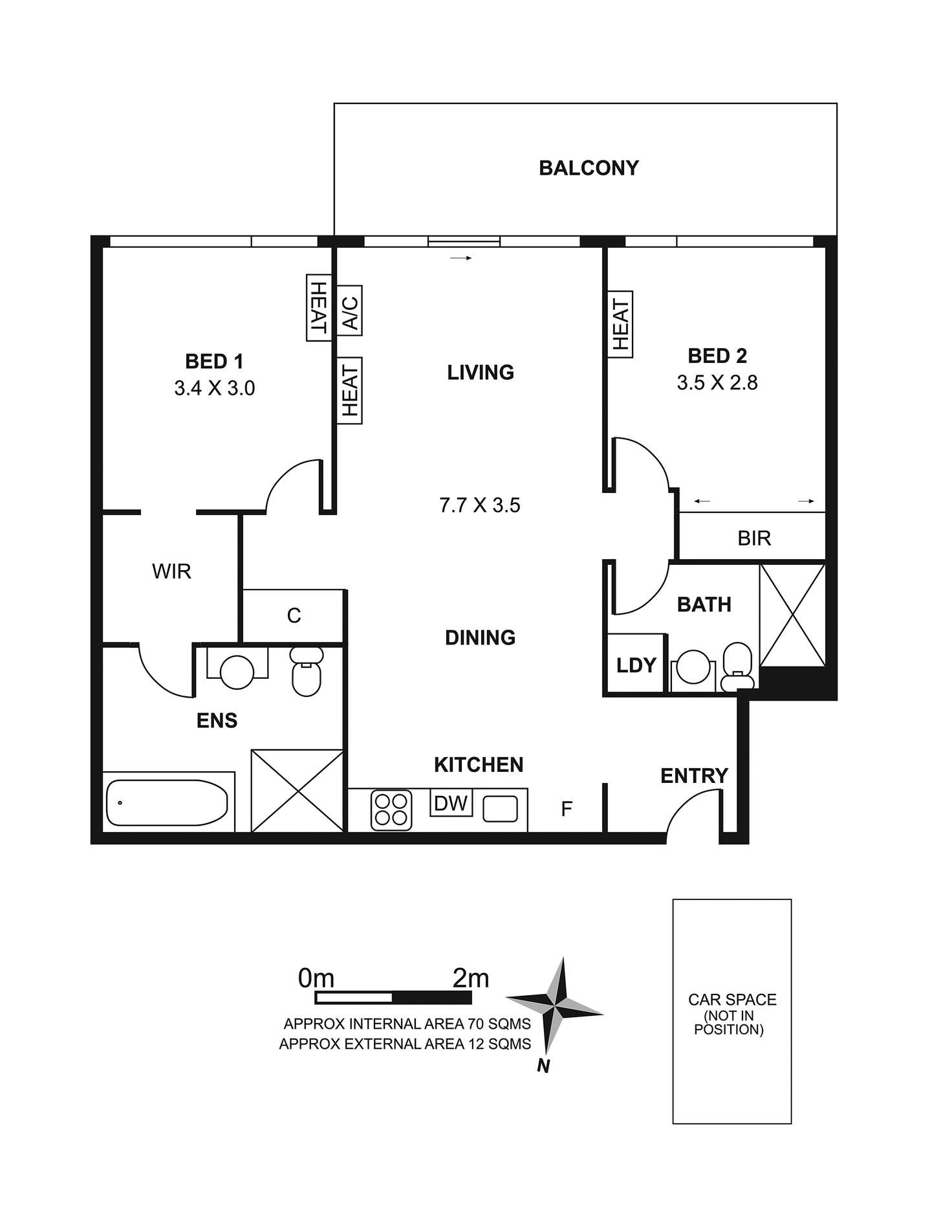 Floorplan of Homely apartment listing, 413A/33 Inkerman Street, St Kilda VIC 3182