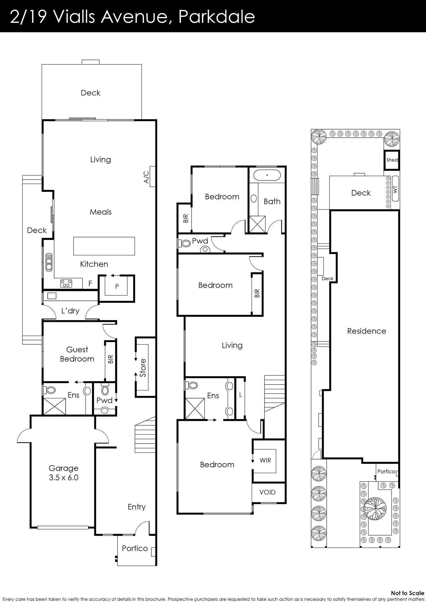 Floorplan of Homely townhouse listing, 2/19 Vialls Avenue, Parkdale VIC 3195