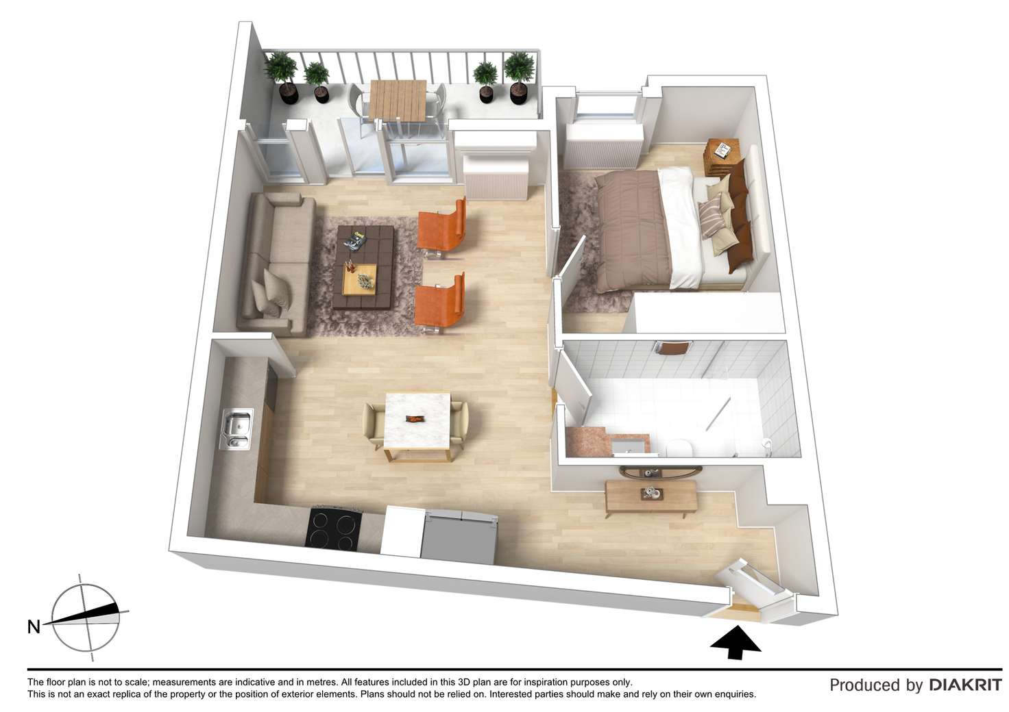 Floorplan of Homely apartment listing, 312c/3 Greeves Street, St Kilda VIC 3182