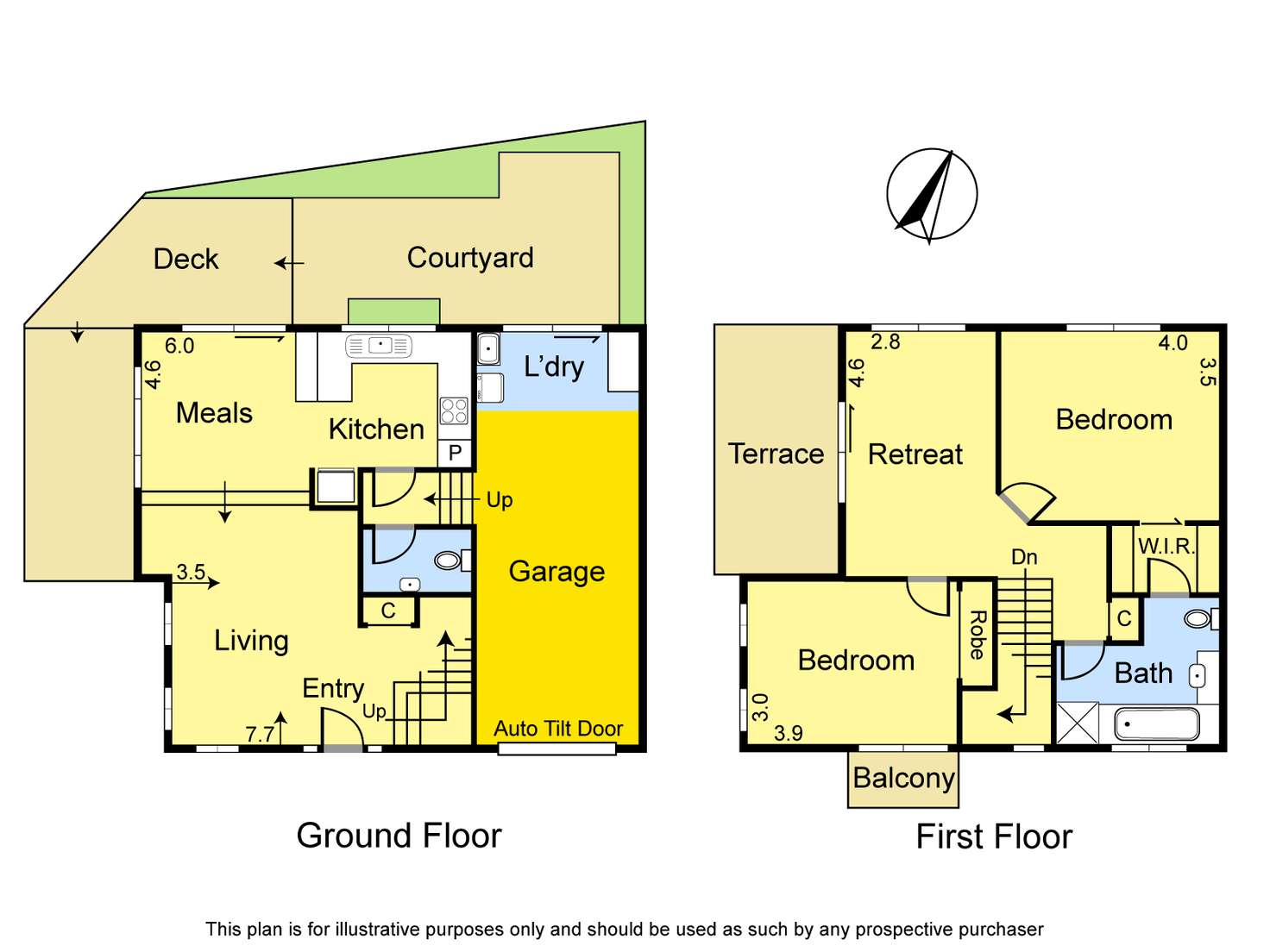 Floorplan of Homely townhouse listing, 1/96 Mountain View Road, Montmorency VIC 3094