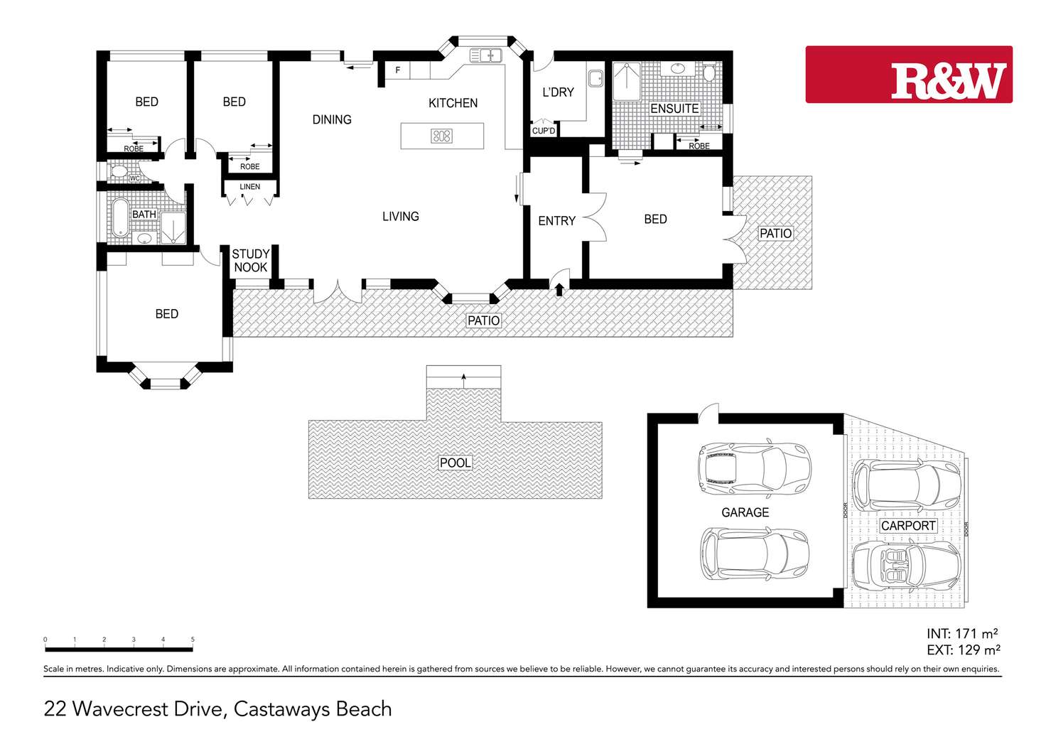 Floorplan of Homely house listing, 22 Wavecrest Drive, Castaways Beach QLD 4567