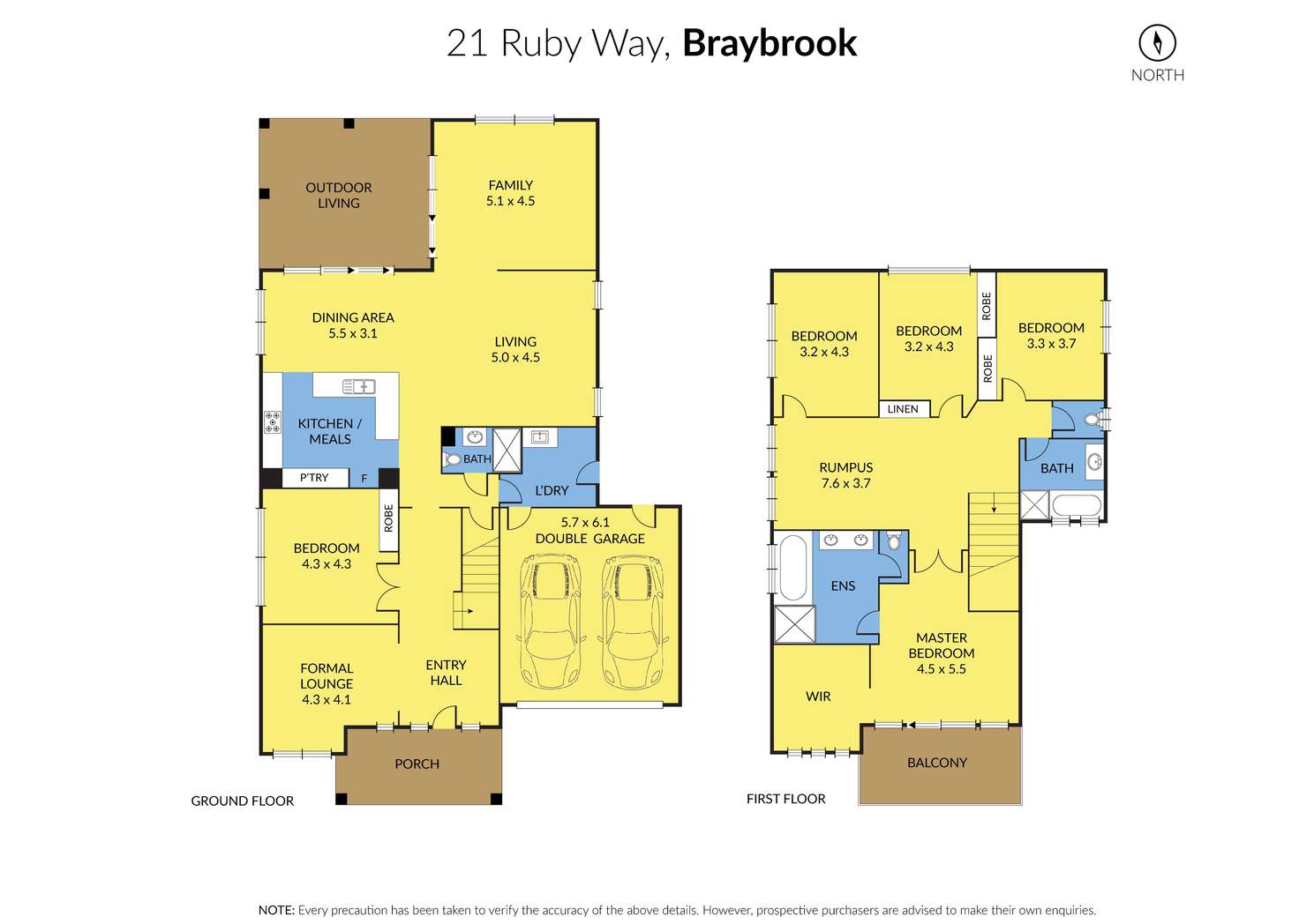 Floorplan of Homely house listing, 21 Ruby Way, Braybrook VIC 3019