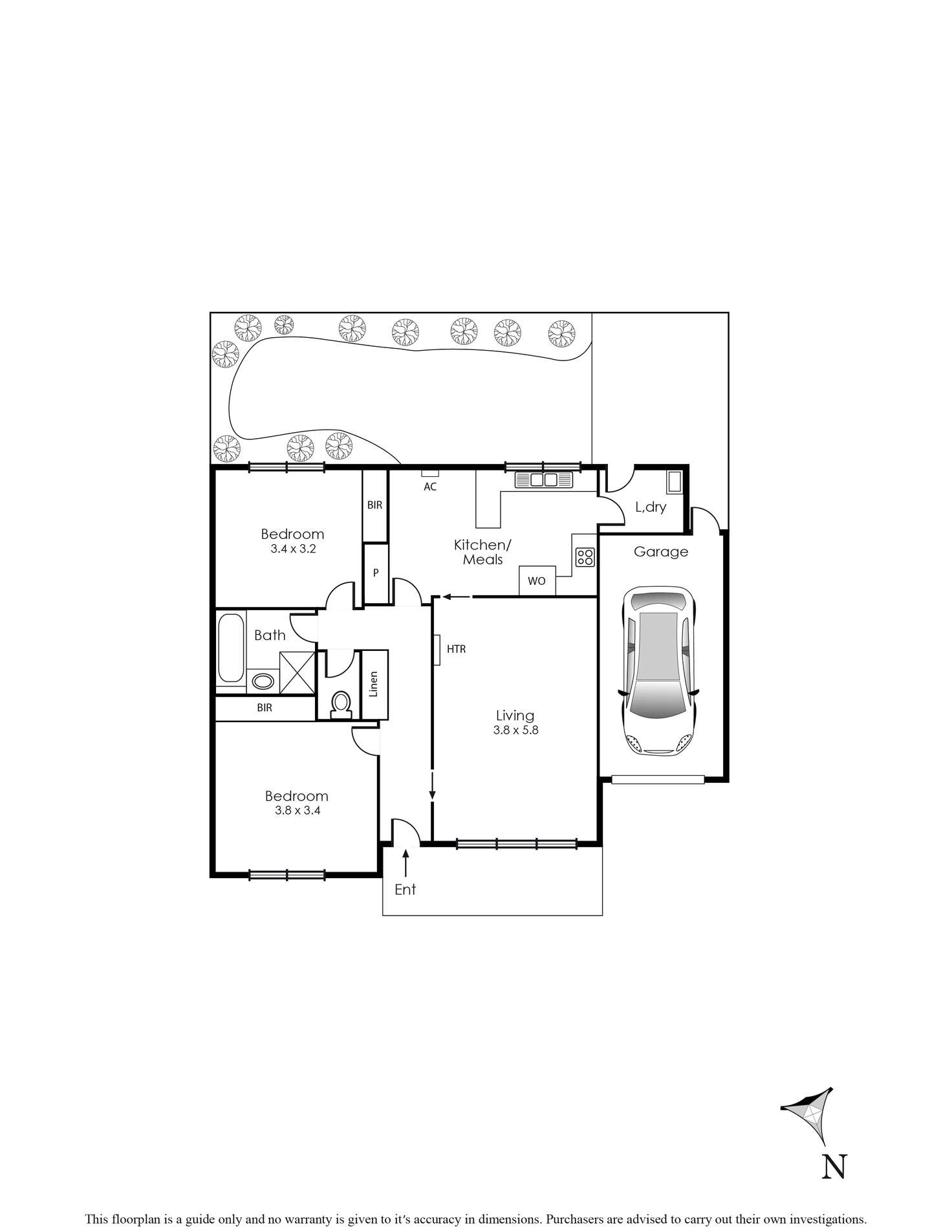 Floorplan of Homely unit listing, 5/8 Eighth Street, Parkdale VIC 3195