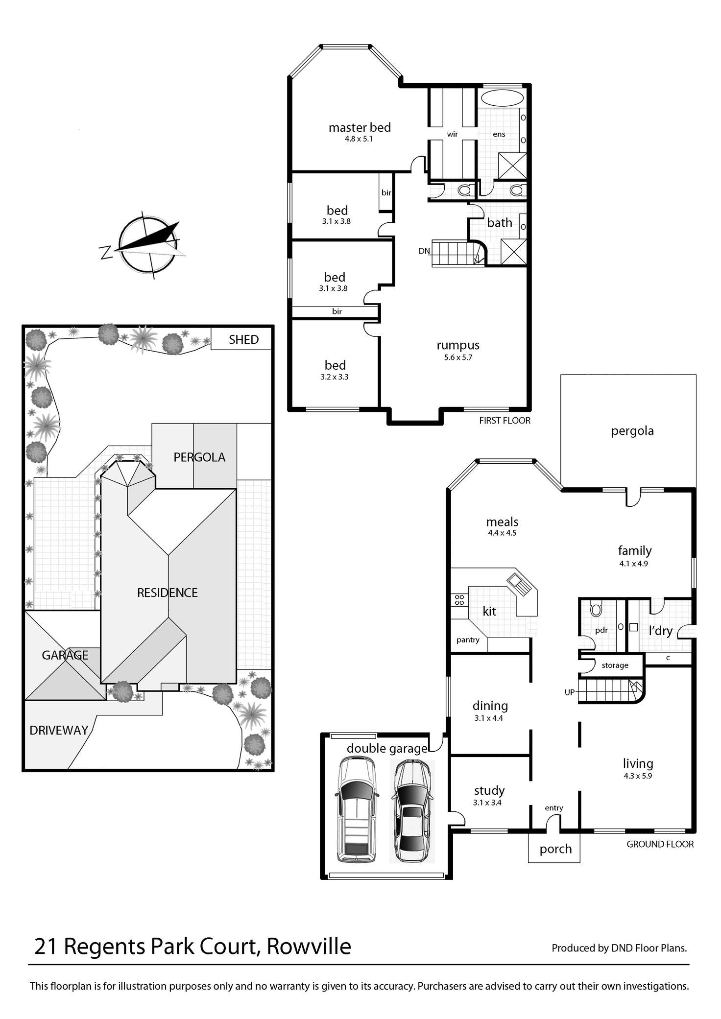 Floorplan of Homely house listing, 21 Regents Park Court, Rowville VIC 3178