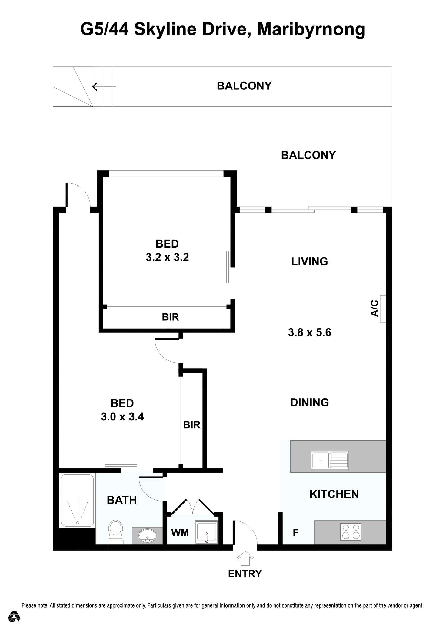 Floorplan of Homely apartment listing, G5/44 Skyline Drive, Maribyrnong VIC 3032