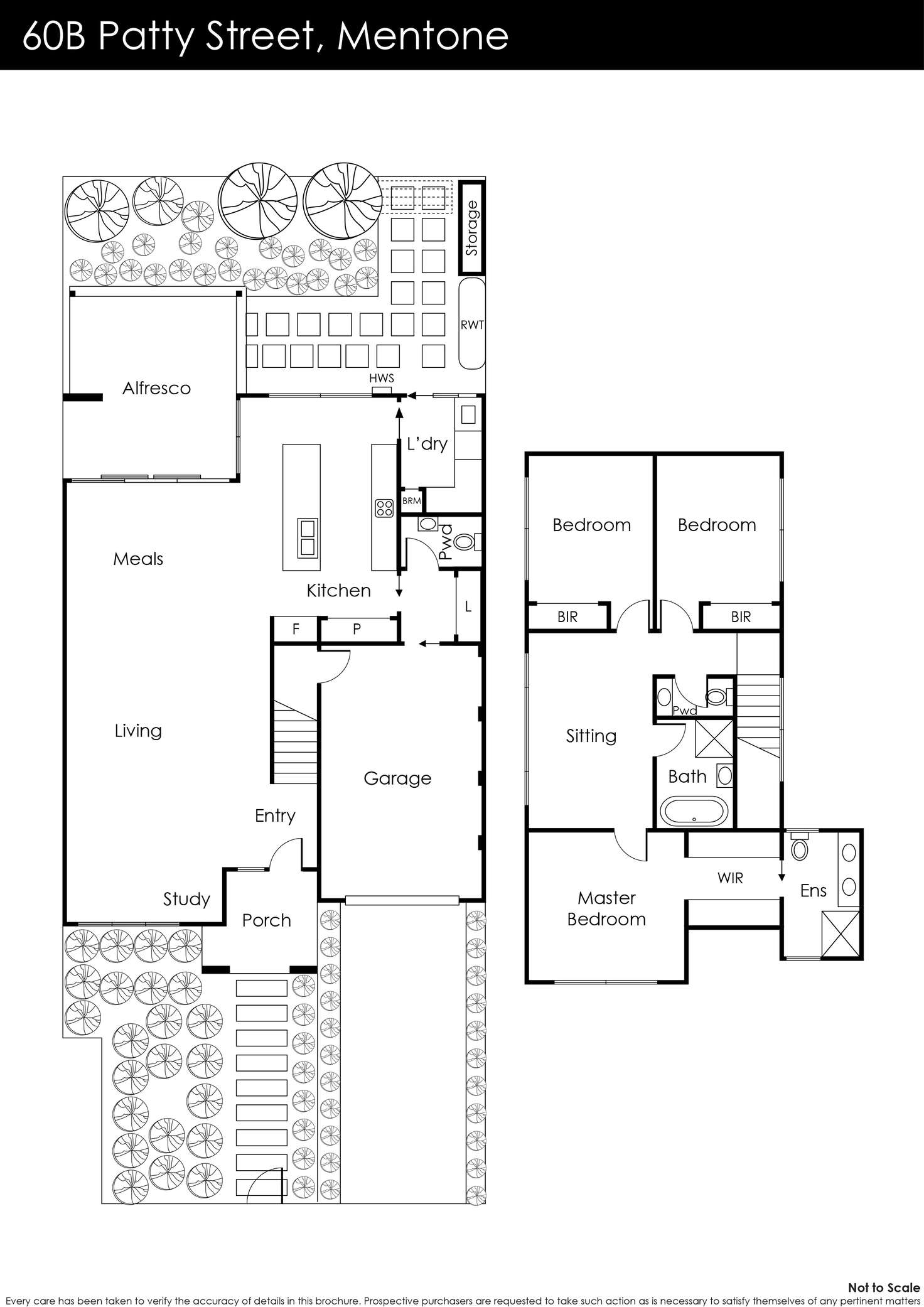 Floorplan of Homely townhouse listing, 60B Patty Street, Mentone VIC 3194