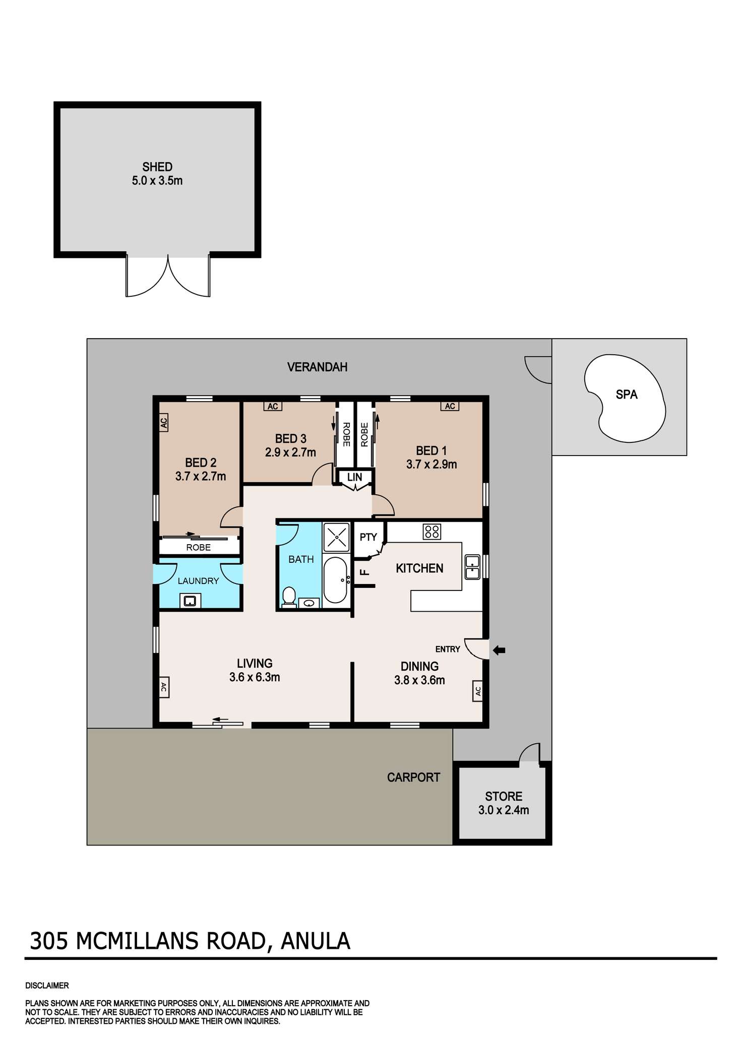 Floorplan of Homely house listing, 305 McMillans Road, Anula NT 812