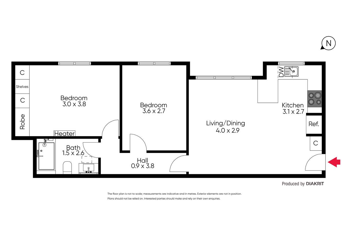 Floorplan of Homely apartment listing, 4/6 Inverleith Court, St Kilda VIC 3182