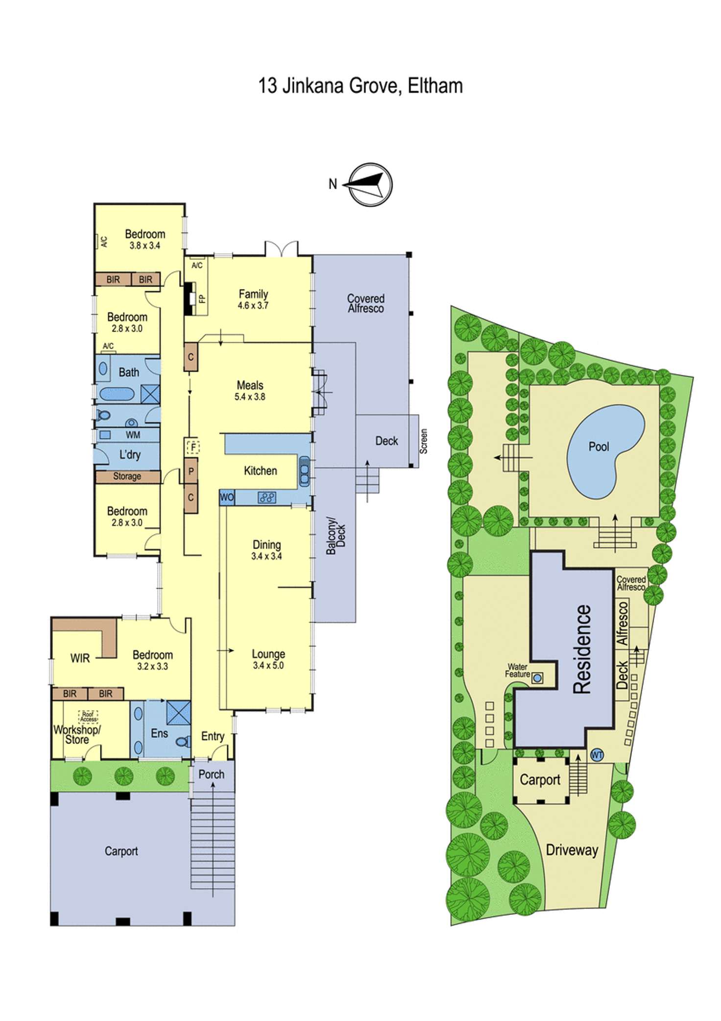 Floorplan of Homely house listing, 13 Jinkana Grove, Eltham VIC 3095