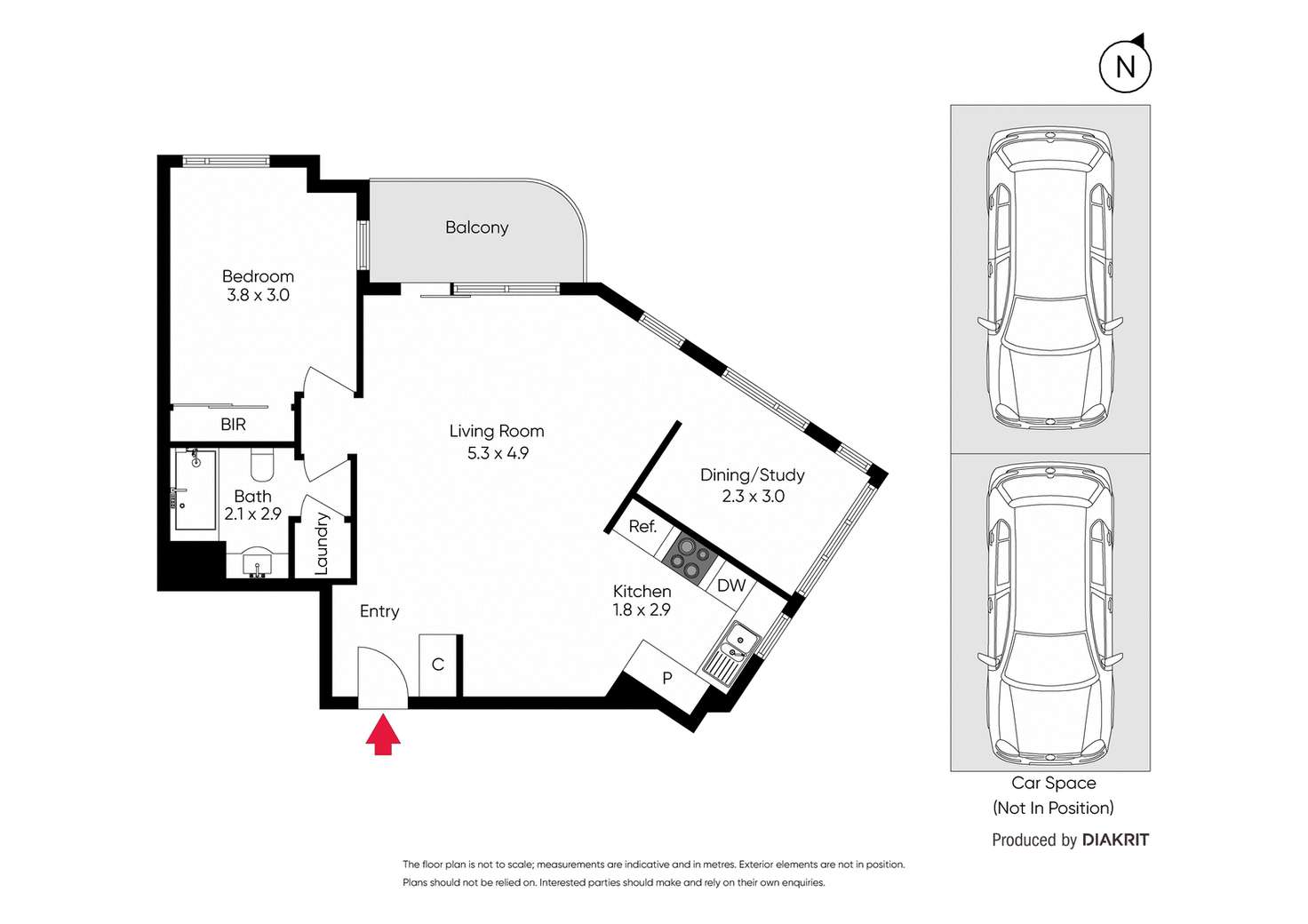 Floorplan of Homely apartment listing, 21/3 Seisman Place, Port Melbourne VIC 3207