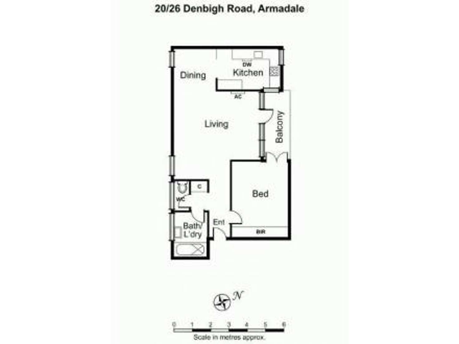 Floorplan of Homely apartment listing, 20/26 Denbigh Road, Armadale VIC 3143