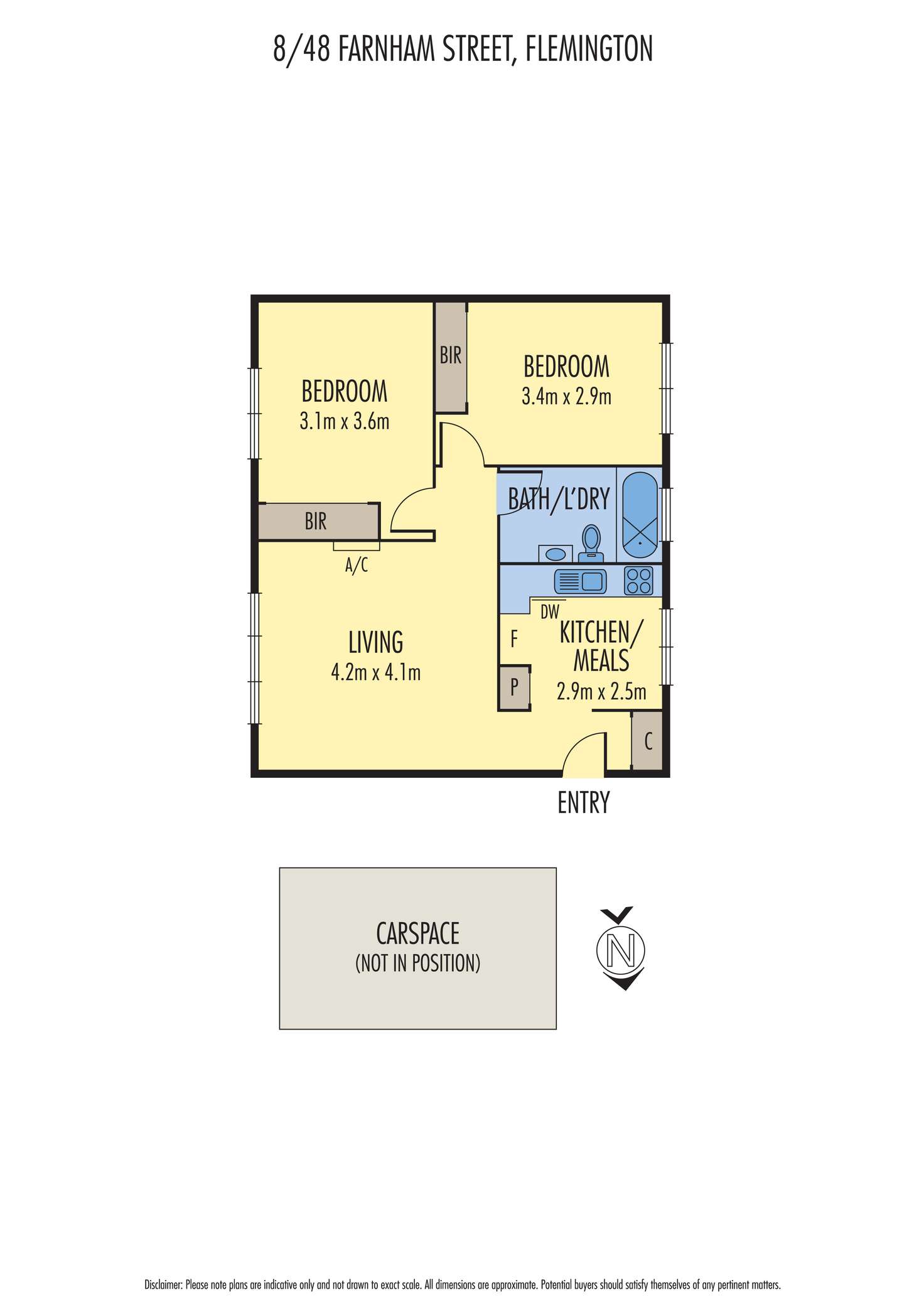 Floorplan of Homely apartment listing, 8/48 Farnham Street, Flemington VIC 3031