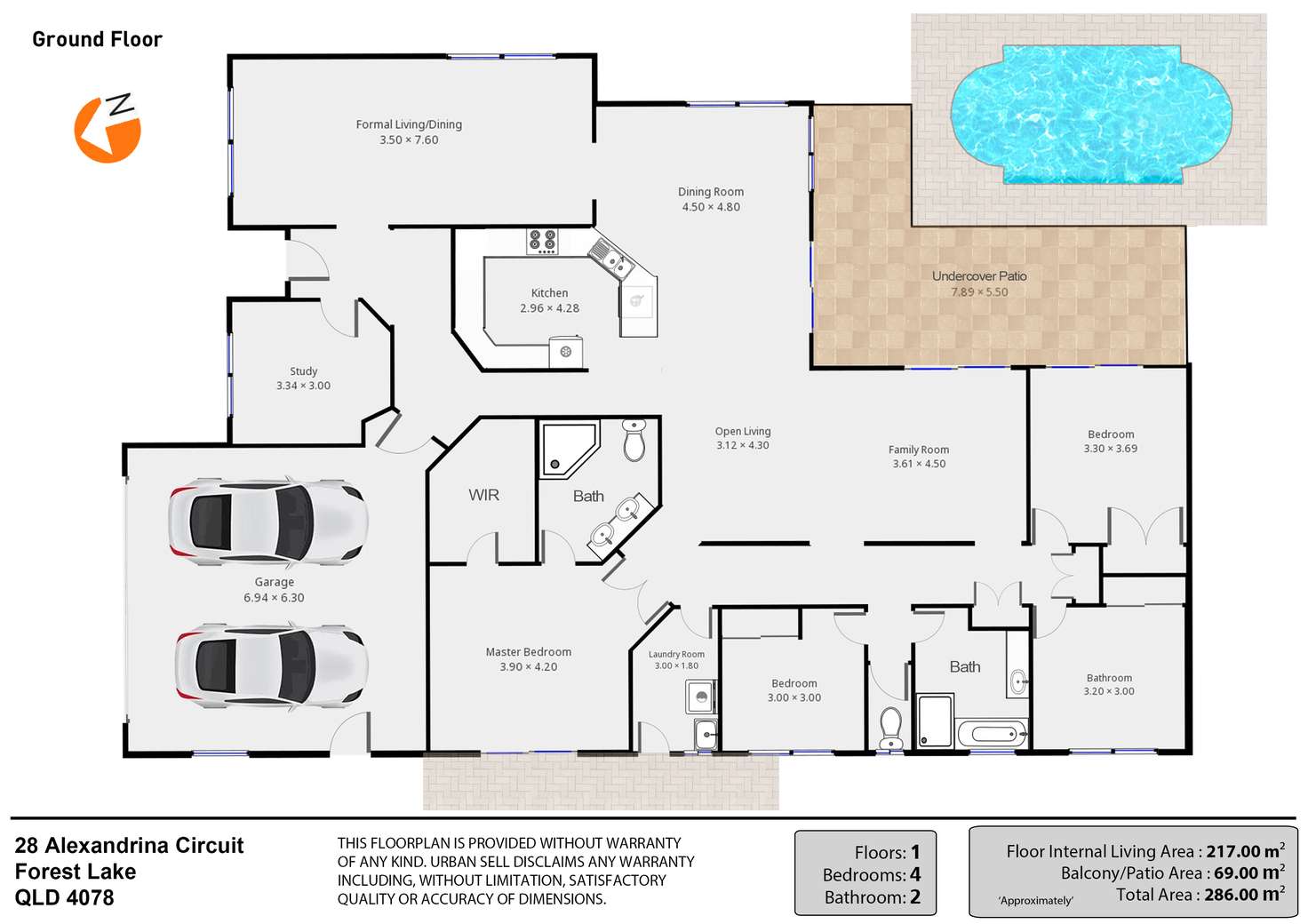 Floorplan of Homely house listing, 28 Alexandrina Circuit, Forest Lake QLD 4078