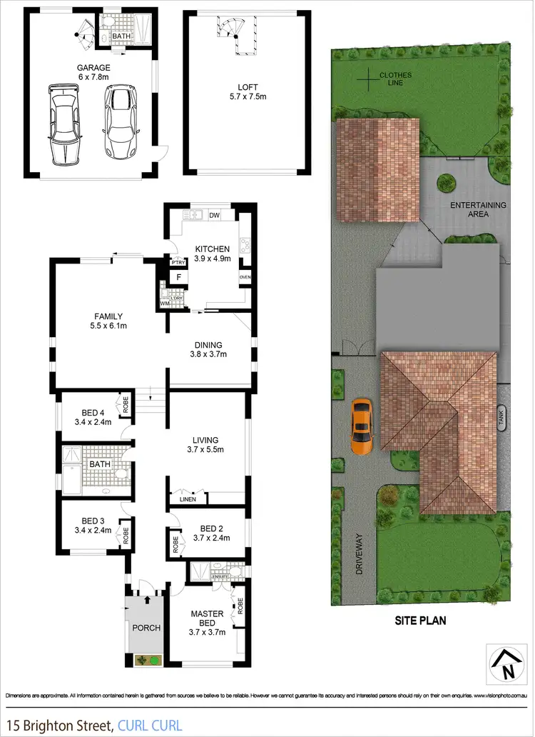 Floorplan of Homely house listing, 15 Brighton Street, Curl Curl NSW 2096