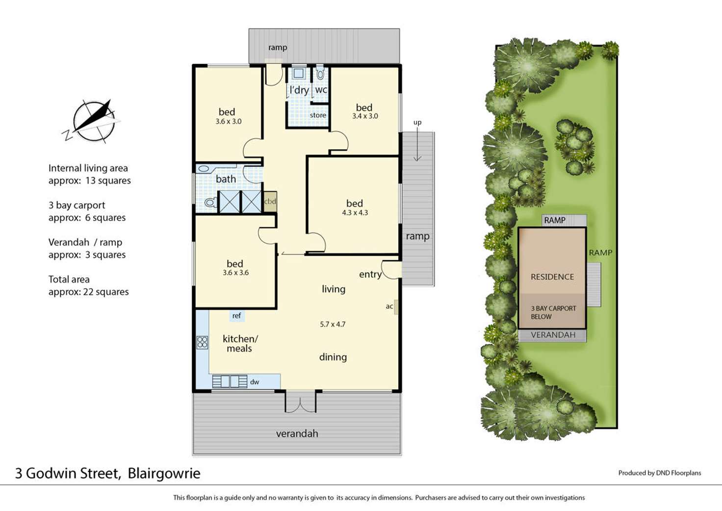 Floorplan of Homely house listing, 3 Godwin Street, Blairgowrie VIC 3942