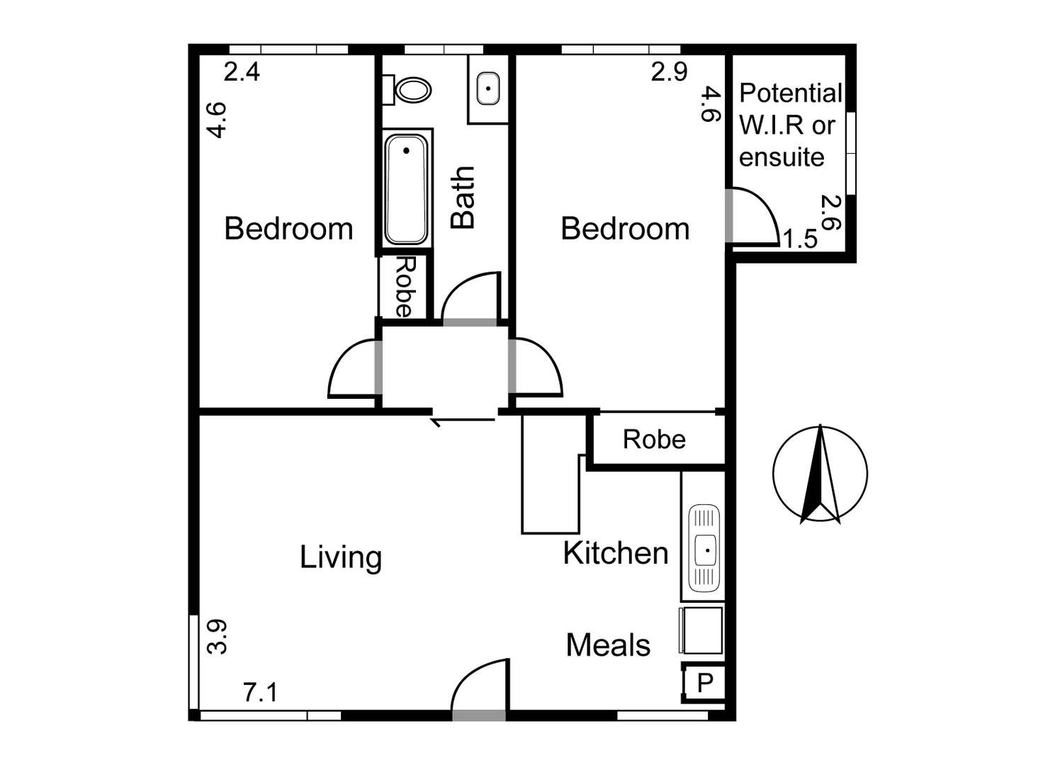 Floorplan of Homely apartment listing, 5/228 Nicholson Street, Abbotsford VIC 3067