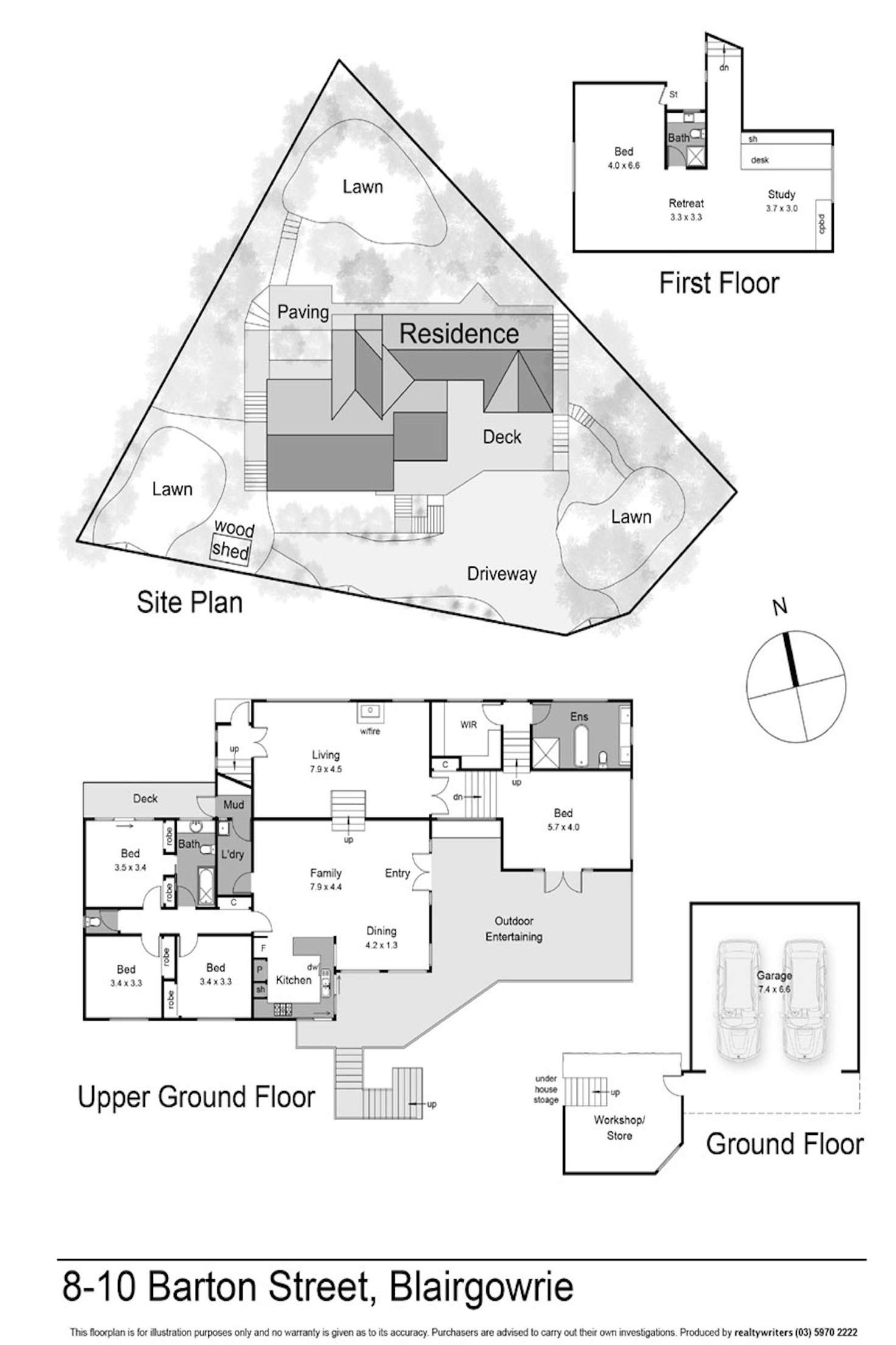 Floorplan of Homely house listing, 8-10 Barton Street, Blairgowrie VIC 3942