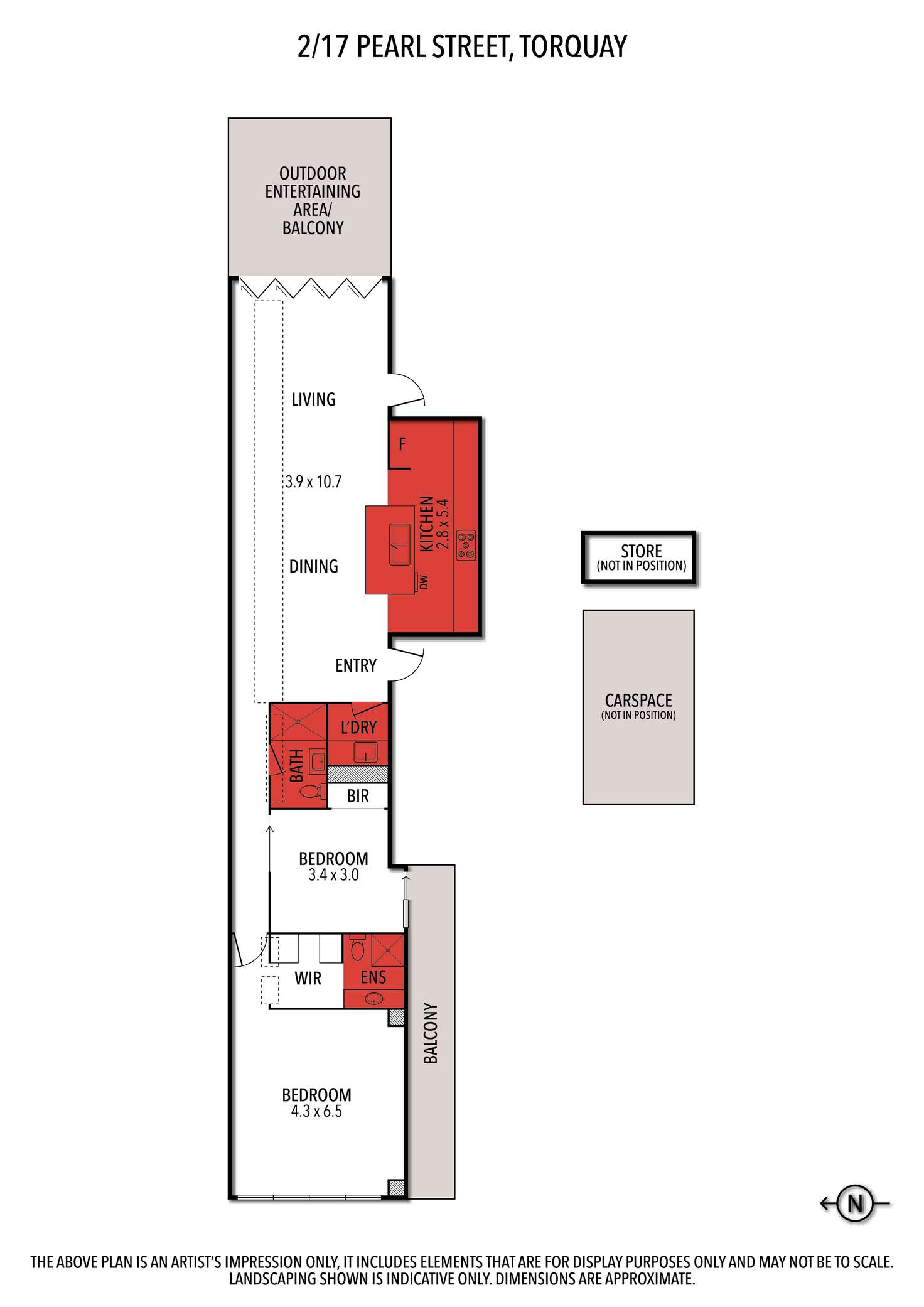 Floorplan of Homely apartment listing, 2/17 Pearl  Street, Torquay VIC 3228