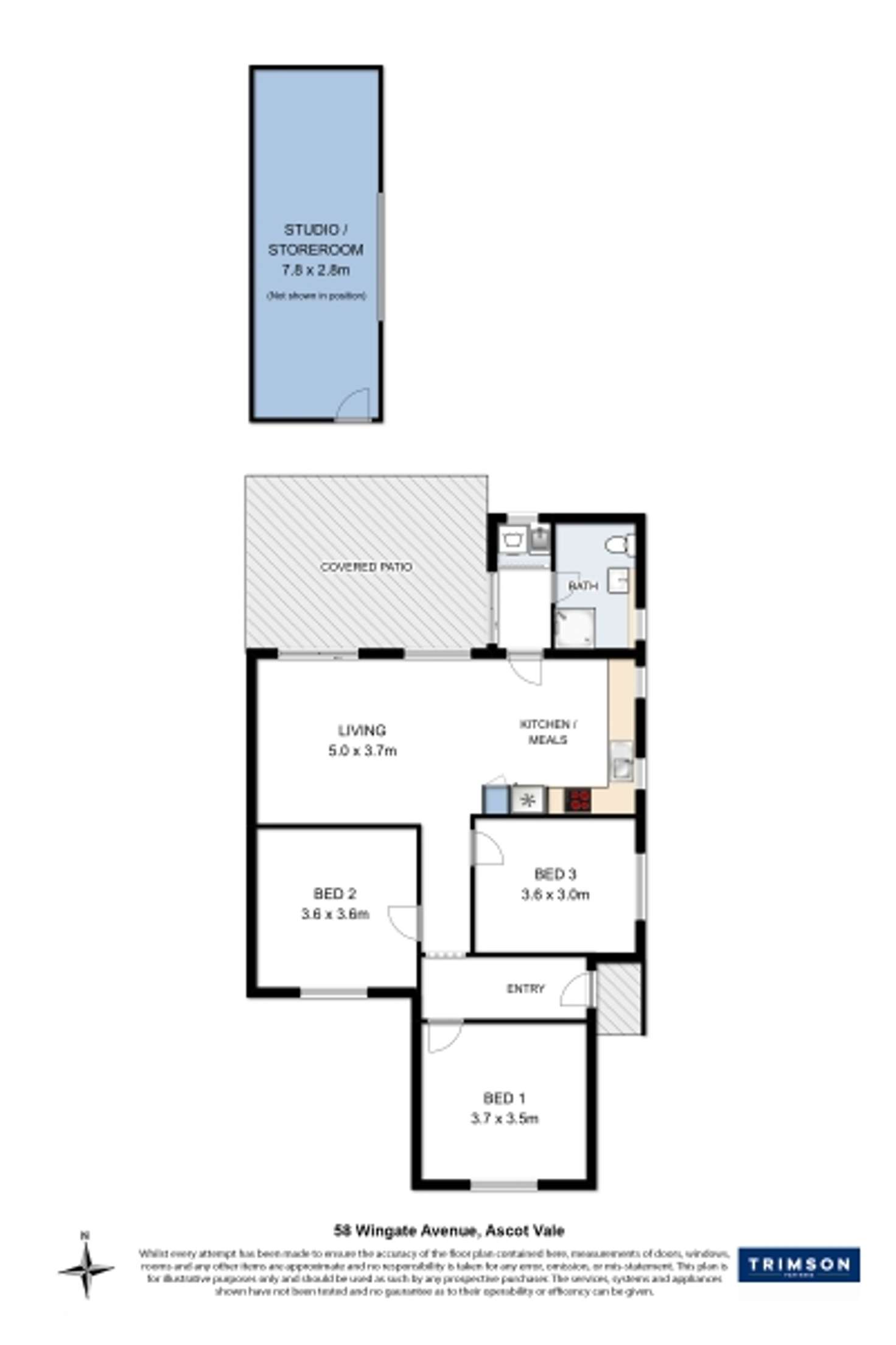 Floorplan of Homely house listing, 58 Wingate Avenue, Ascot Vale VIC 3032