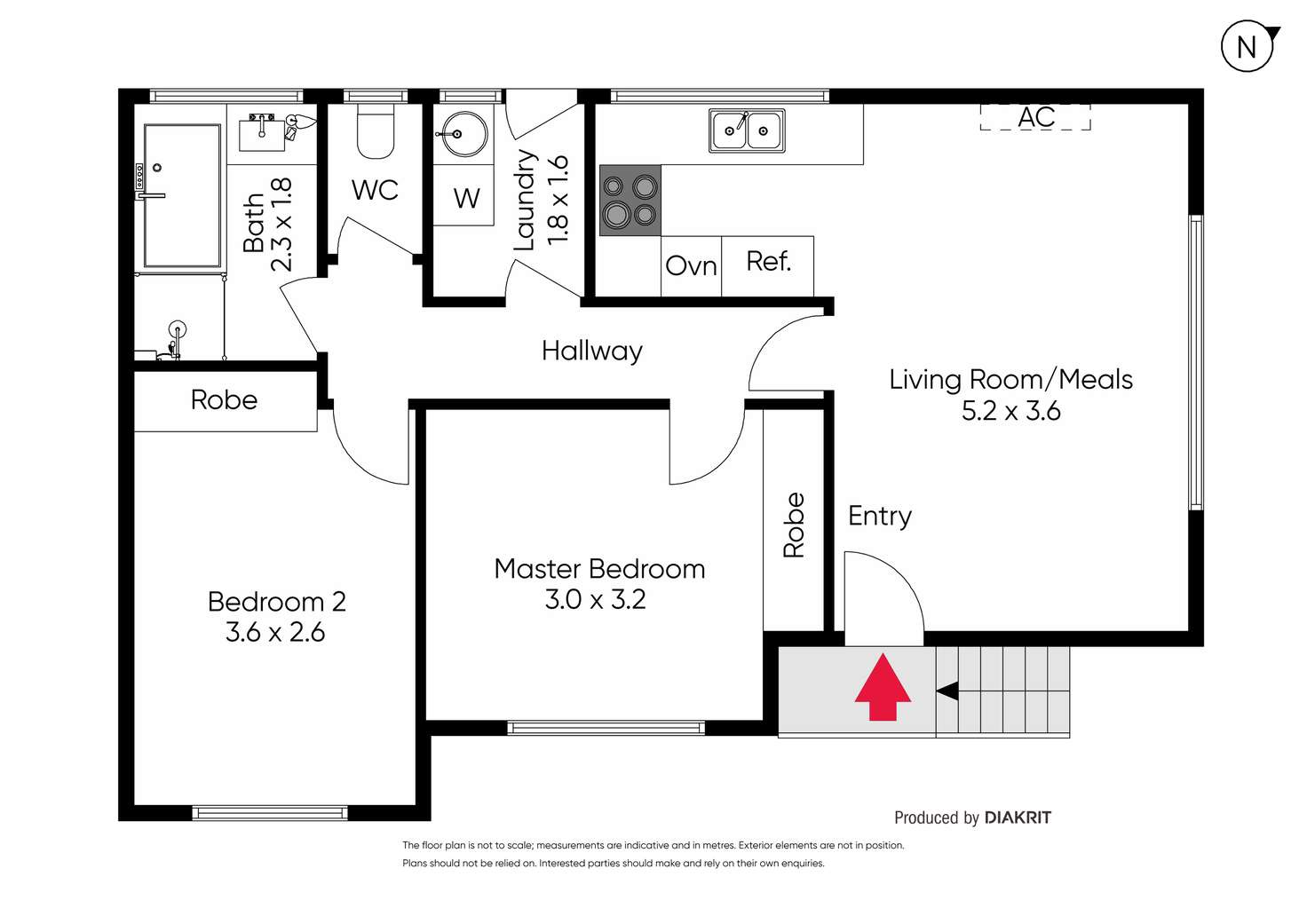 Floorplan of Homely unit listing, 1/2 Mereweather Avenue, Frankston VIC 3199