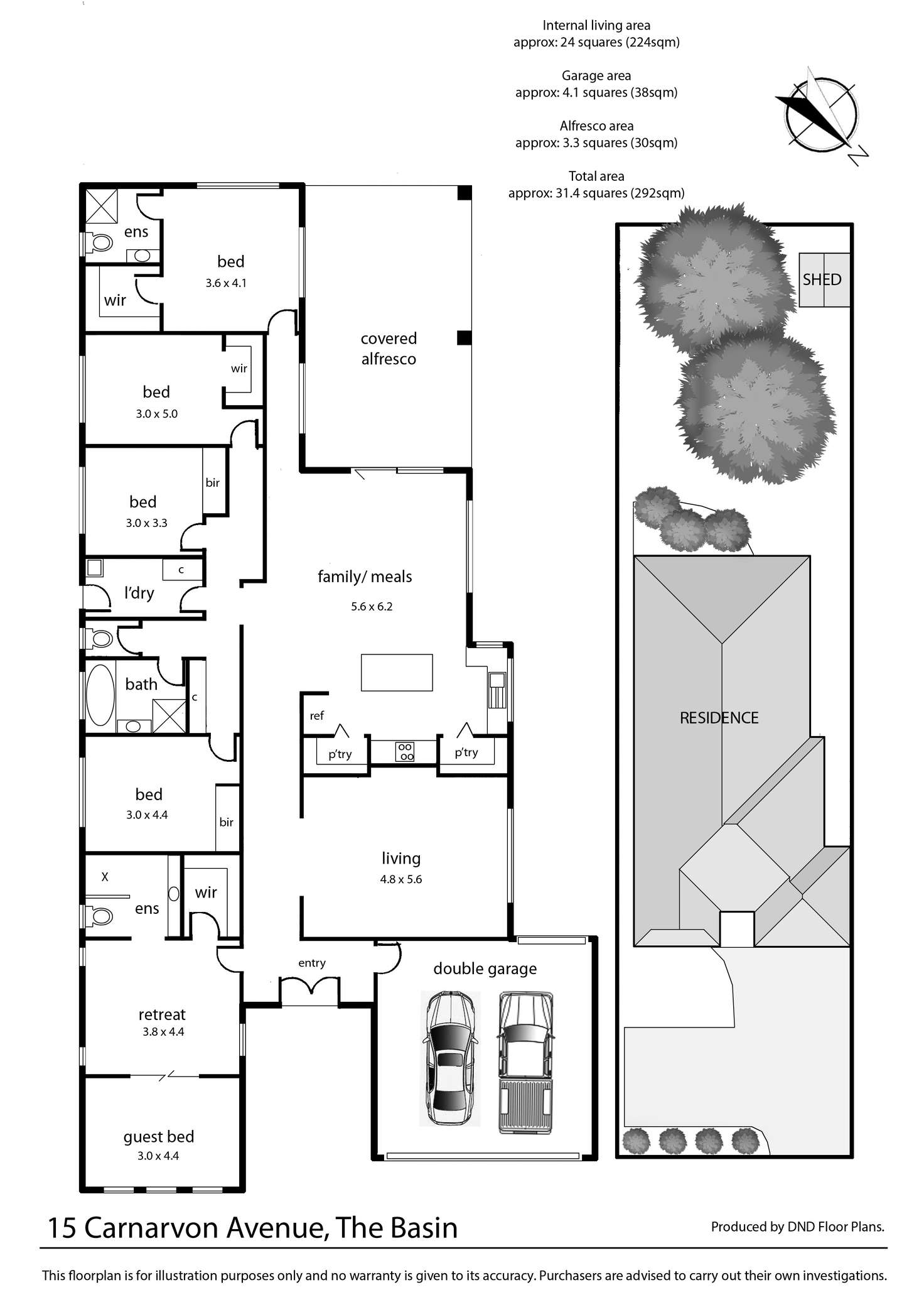 Floorplan of Homely house listing, 15 Carnarvon Avenue, The Basin VIC 3154