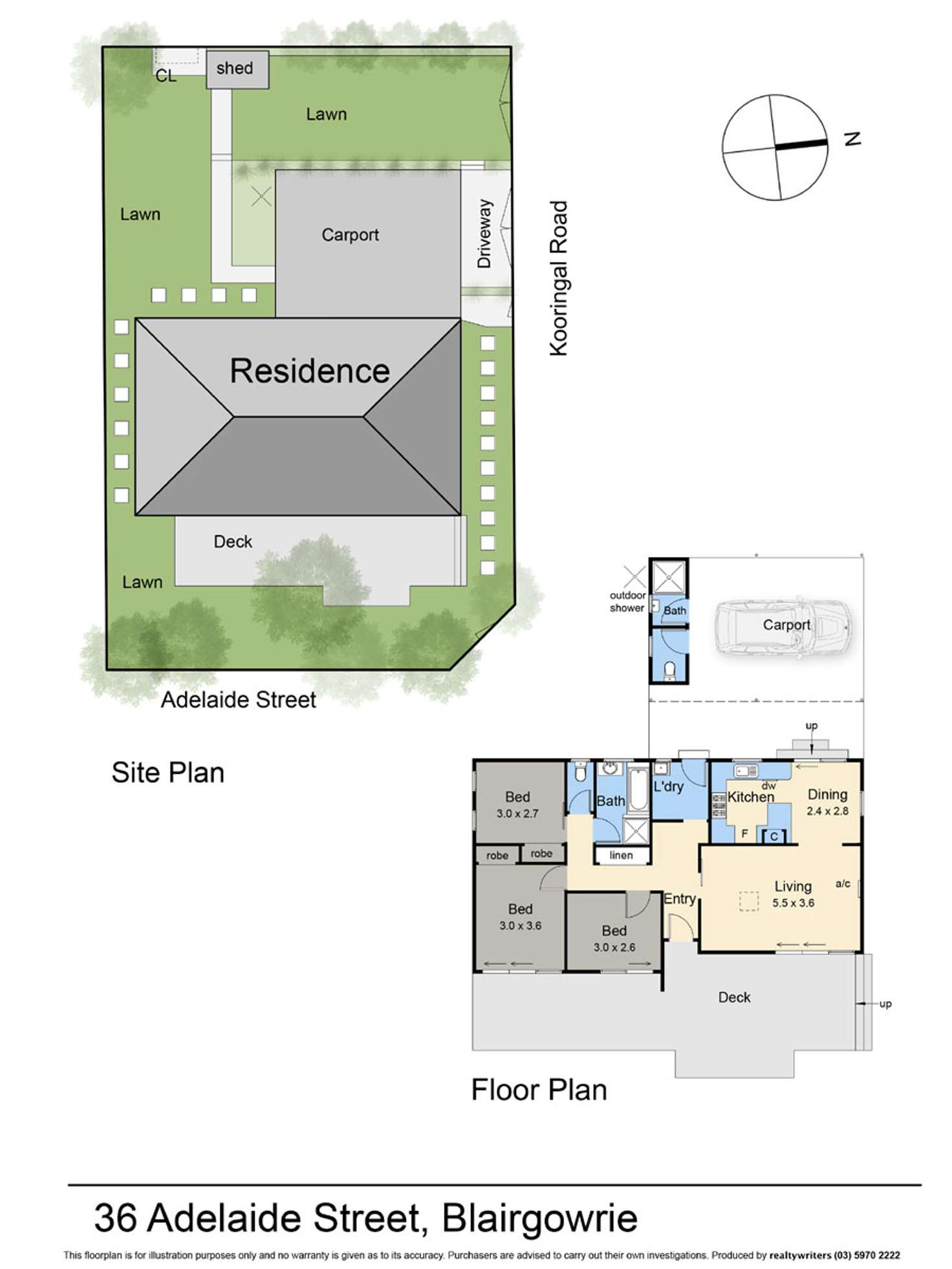 Floorplan of Homely house listing, 36 Adelaide Street, Blairgowrie VIC 3942