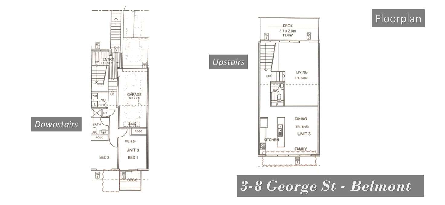 Floorplan of Homely townhouse listing, 3/8 George Street, Belmont NSW 2280