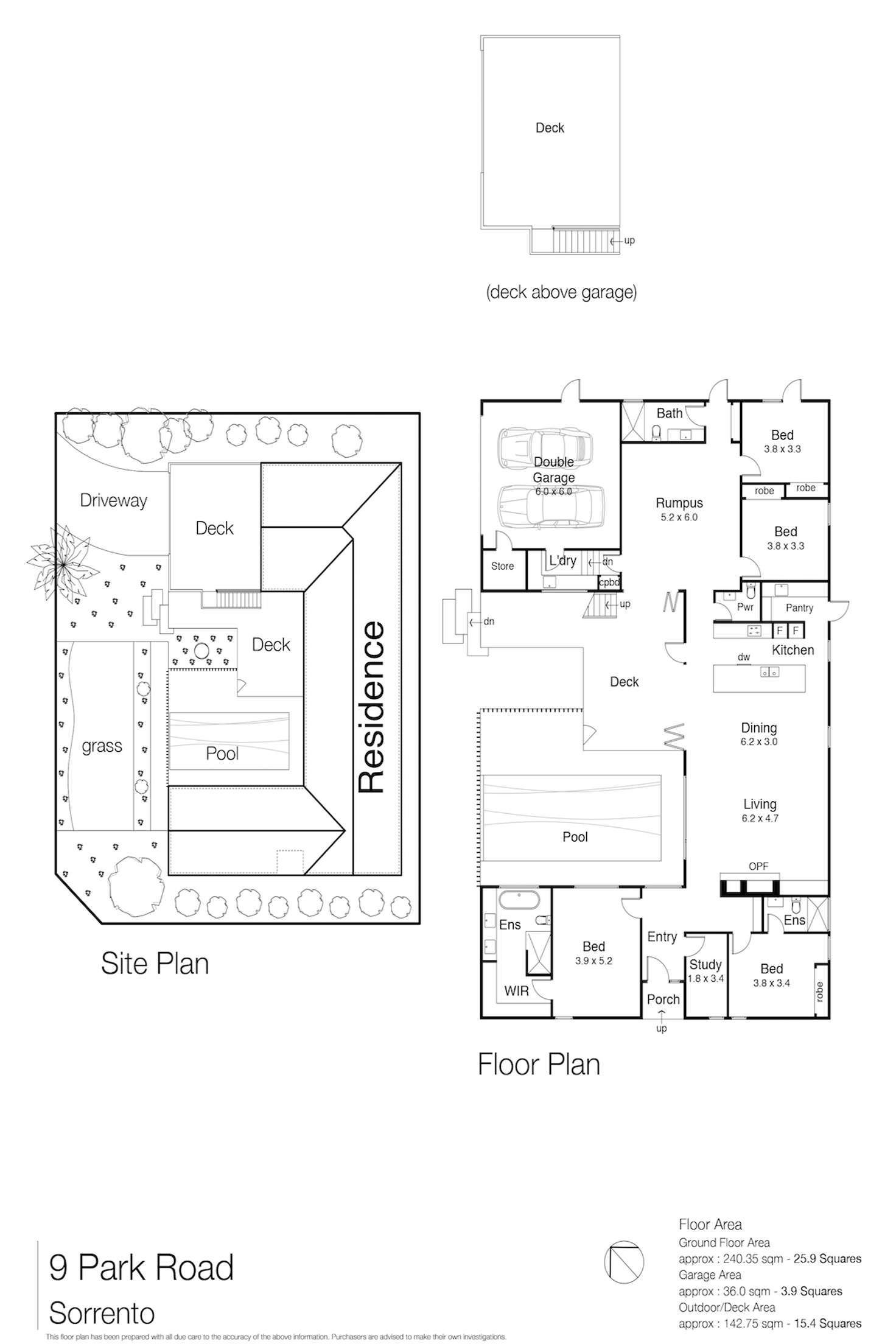 Floorplan of Homely house listing, 9 Park Road, Sorrento VIC 3943