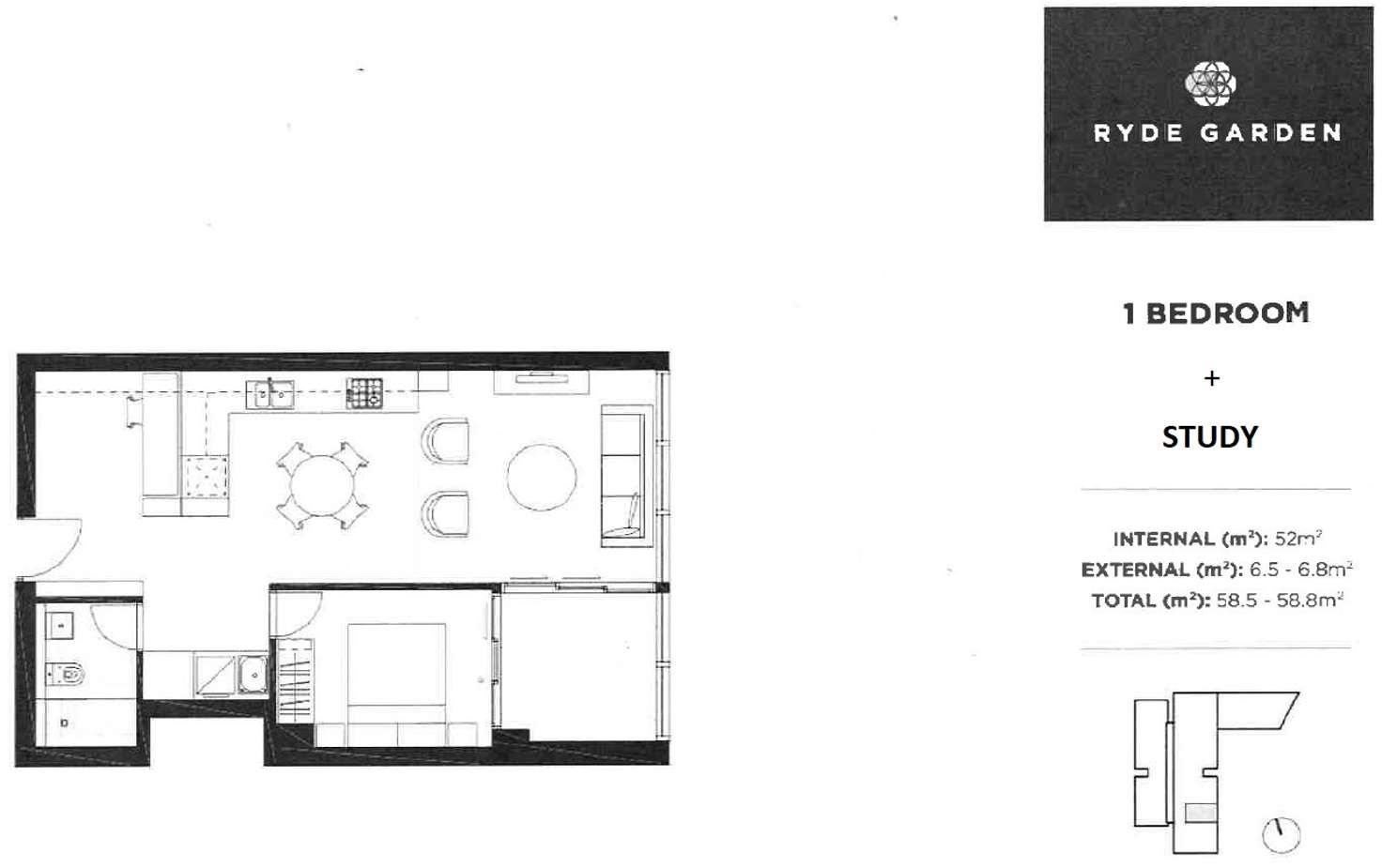 Floorplan of Homely apartment listing, A804/1 Network Place, North Ryde NSW 2113