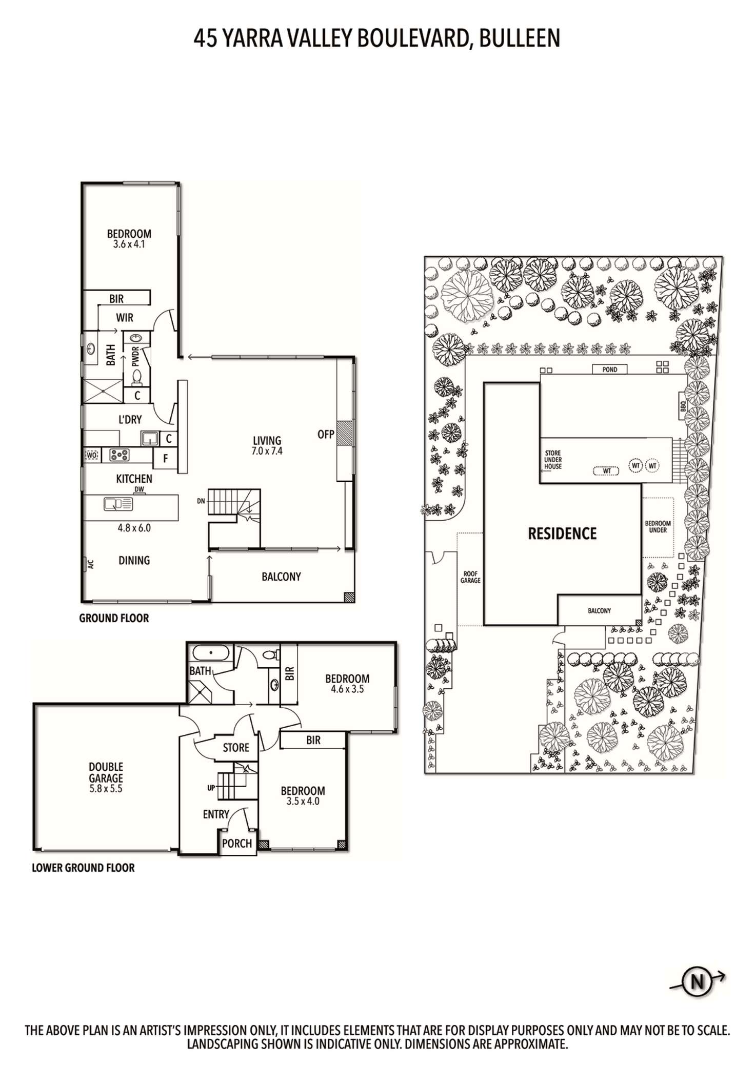 Floorplan of Homely house listing, 45 Yarra Valley Boulevard, Bulleen VIC 3105