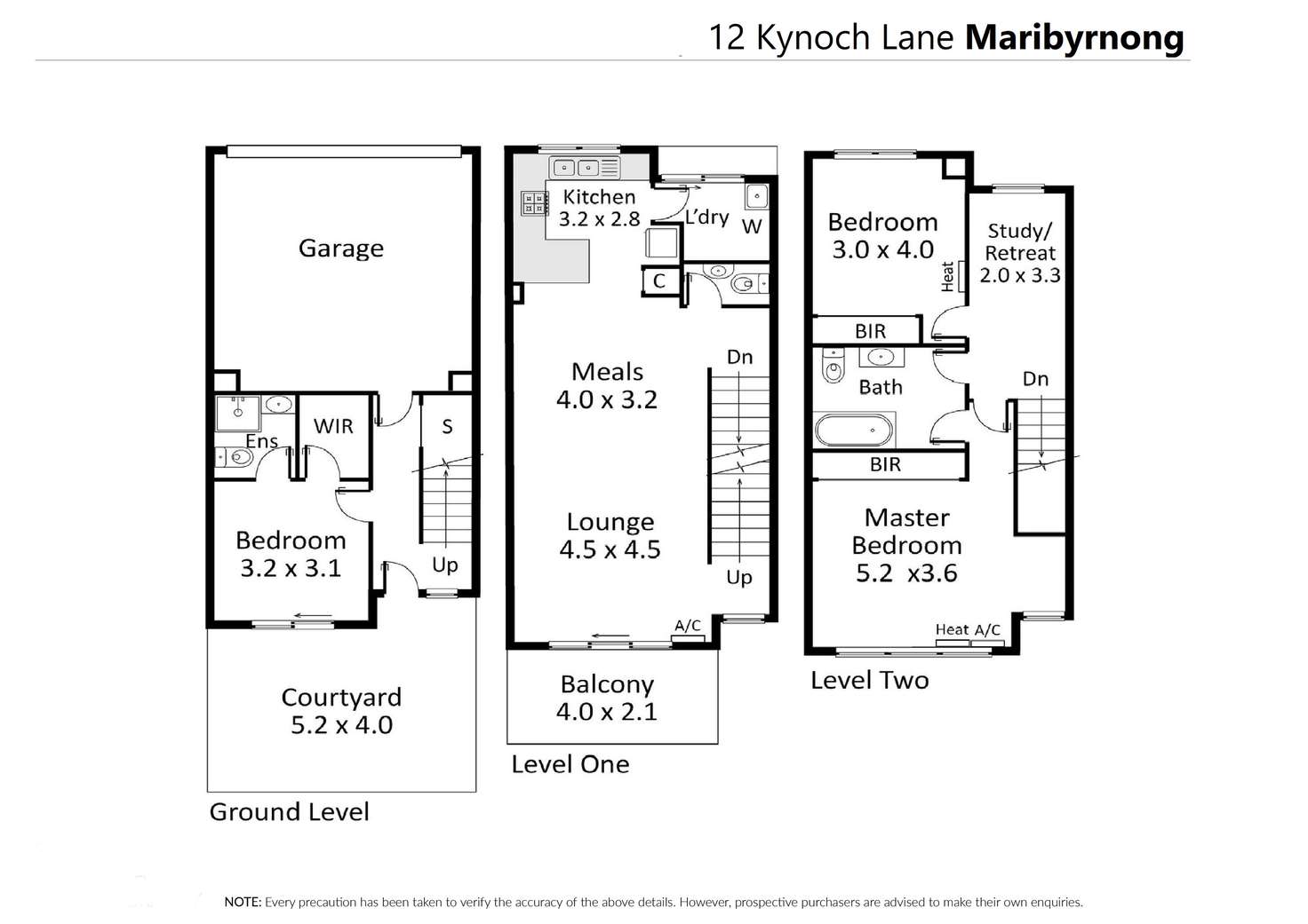 Floorplan of Homely townhouse listing, 12 Kynoch Lane, Maribyrnong VIC 3032