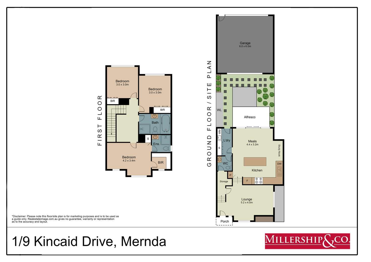 Floorplan of Homely townhouse listing, 1/9 Kincaid Drive, Mernda VIC 3754