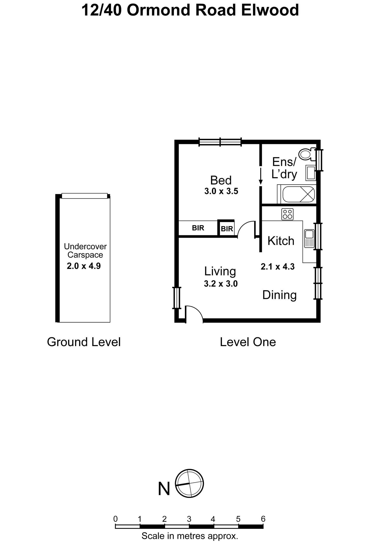 Floorplan of Homely apartment listing, 12/40 Ormond Road, Elwood VIC 3184