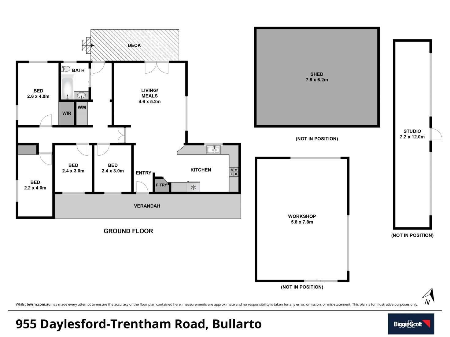 Floorplan of Homely house listing, 955 Daylesford-Trentham Road, Bullarto VIC 3461