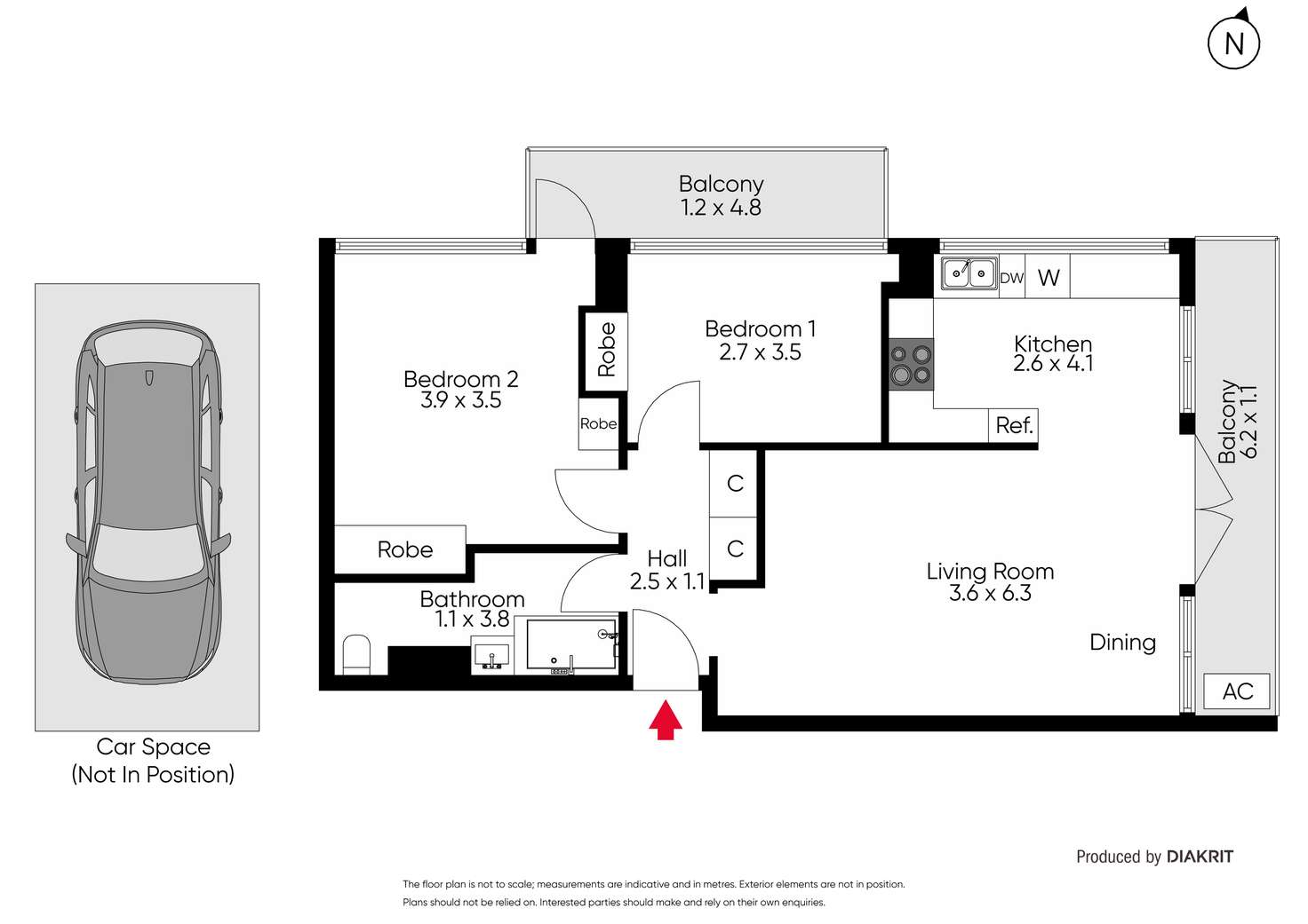 Floorplan of Homely apartment listing, 2H/12 Marine Parade, St Kilda VIC 3182