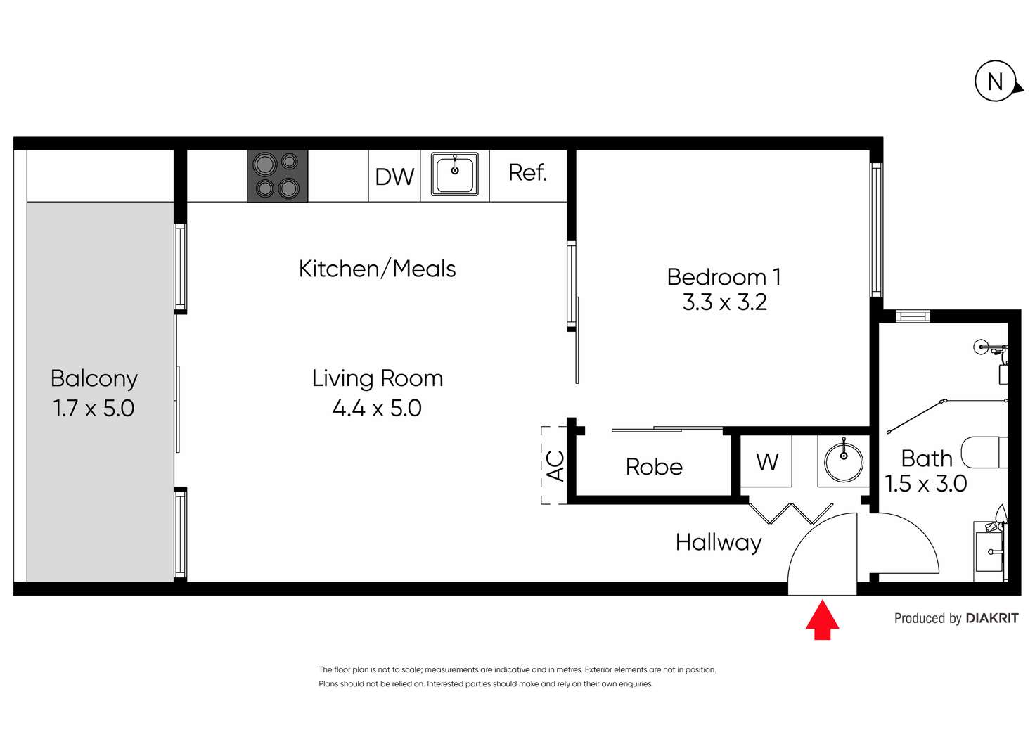 Floorplan of Homely apartment listing, 307/80 La Scala Avenue, Maribyrnong VIC 3032