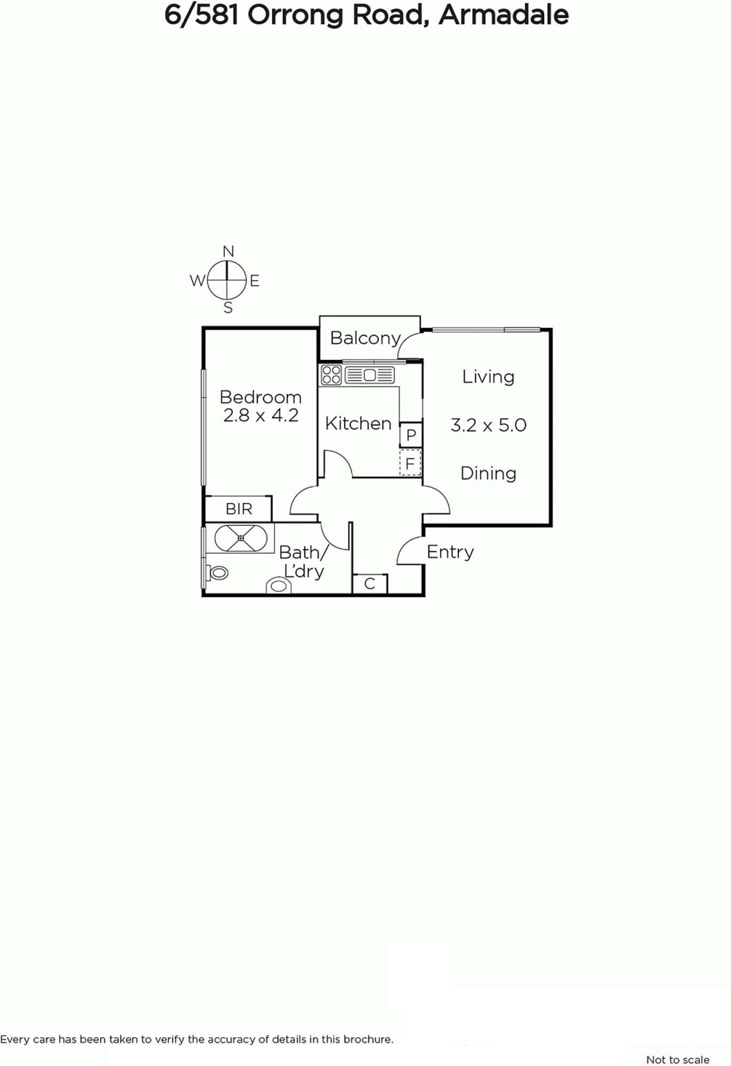 Floorplan of Homely apartment listing, 6/581 Orrong Road, Armadale VIC 3143