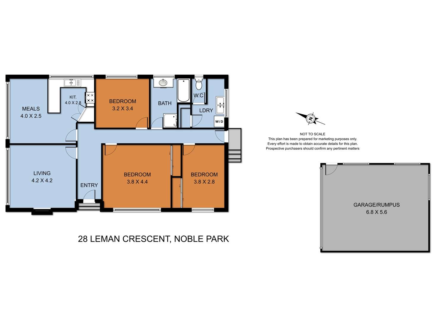 Floorplan of Homely house listing, 28 Leman Crescent, Noble Park VIC 3174