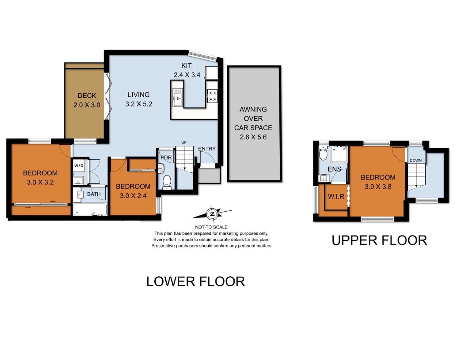 Floorplan of Homely townhouse listing, 2/245 Scoresby Road, Boronia VIC 3155